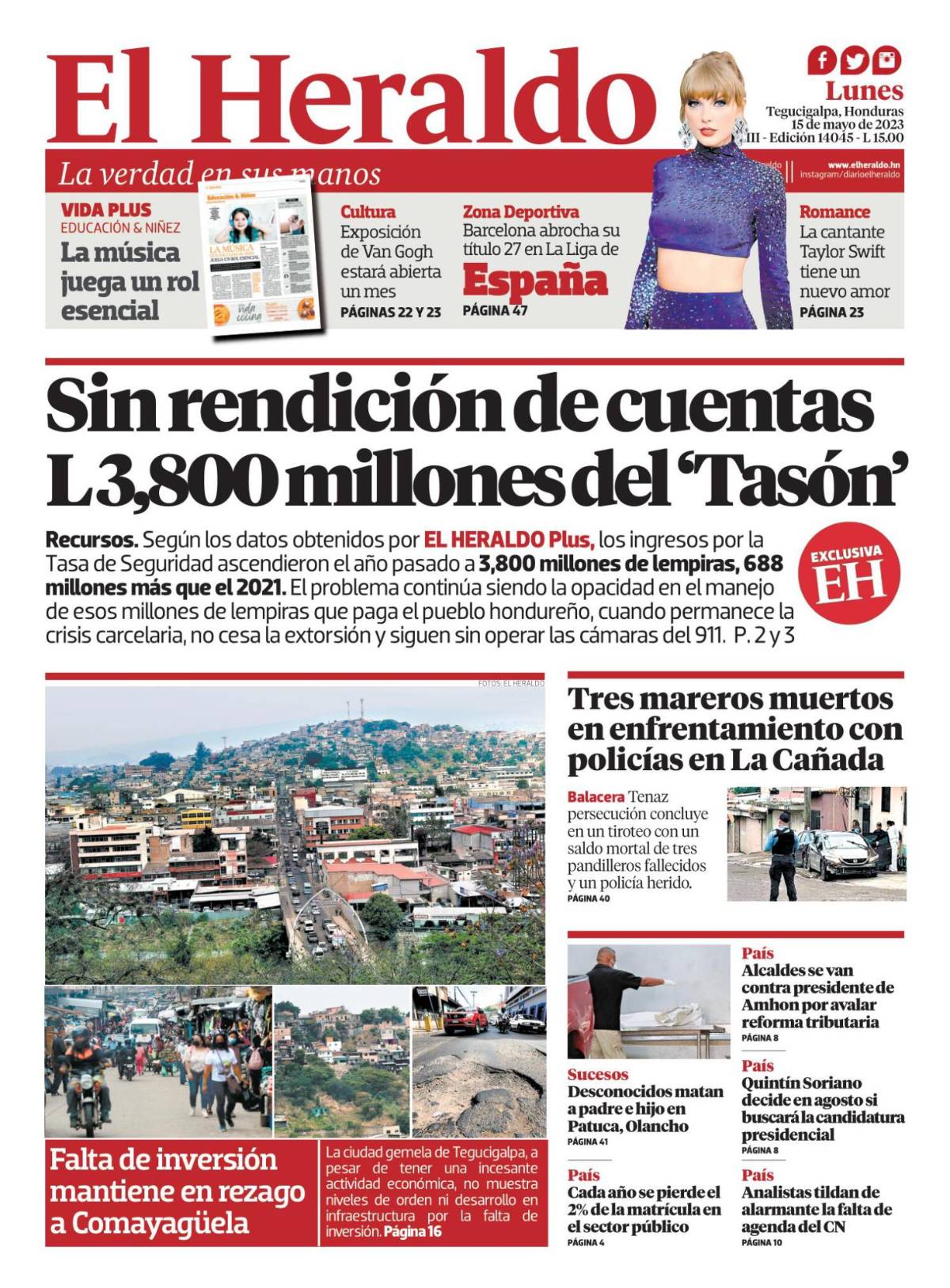 Sin rendición de cuentas L 3,800 millones del “Tasón”