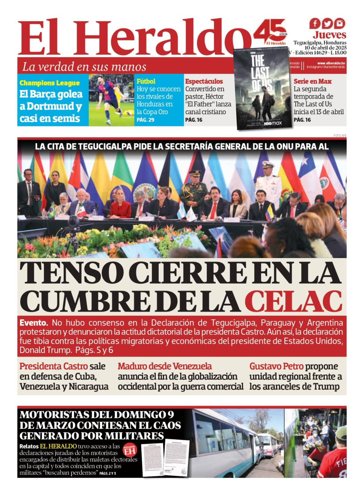 Tenso cierre en la cumbre de la Celac