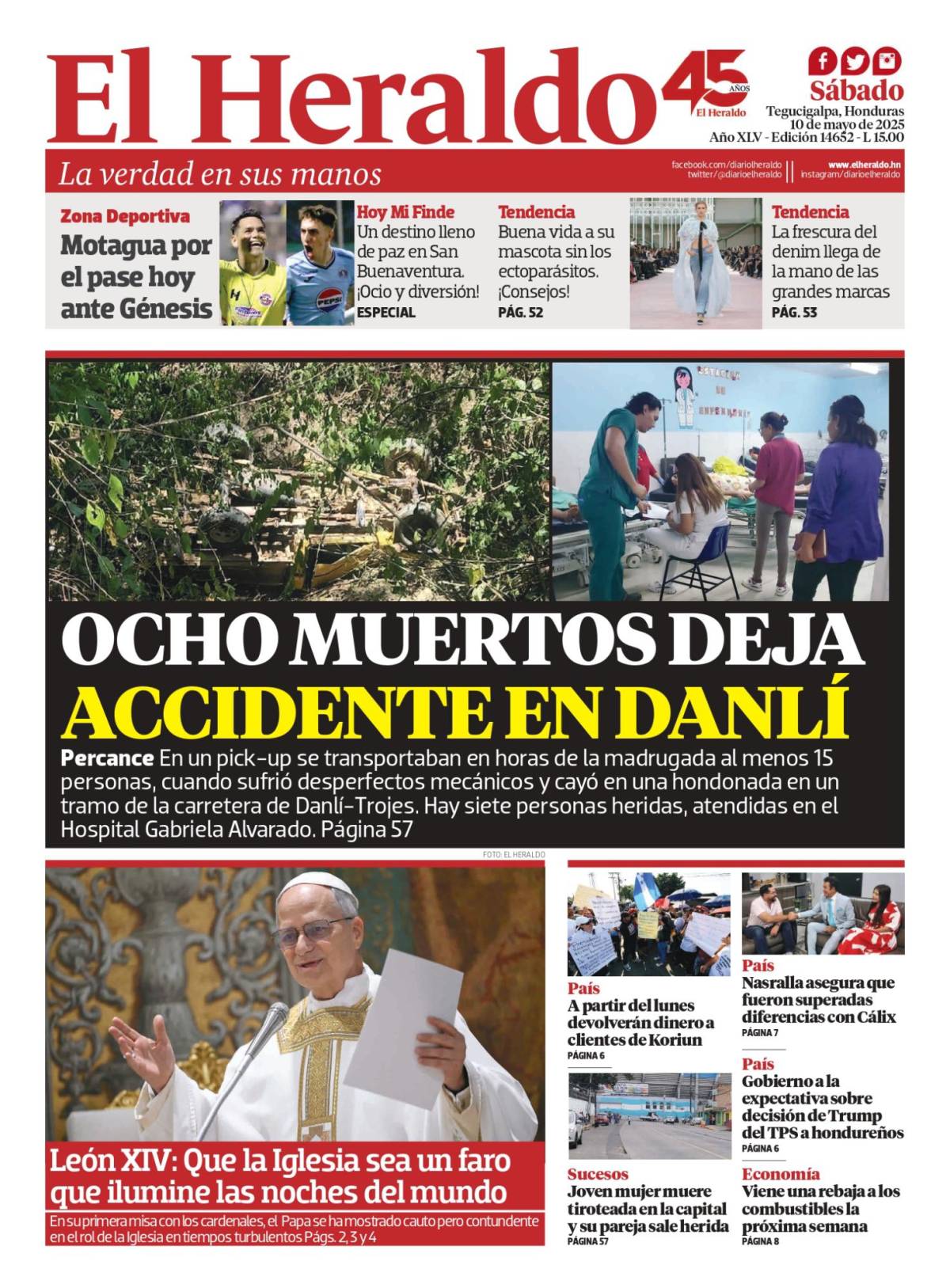 Ocho muertos deja accidente en Danlí