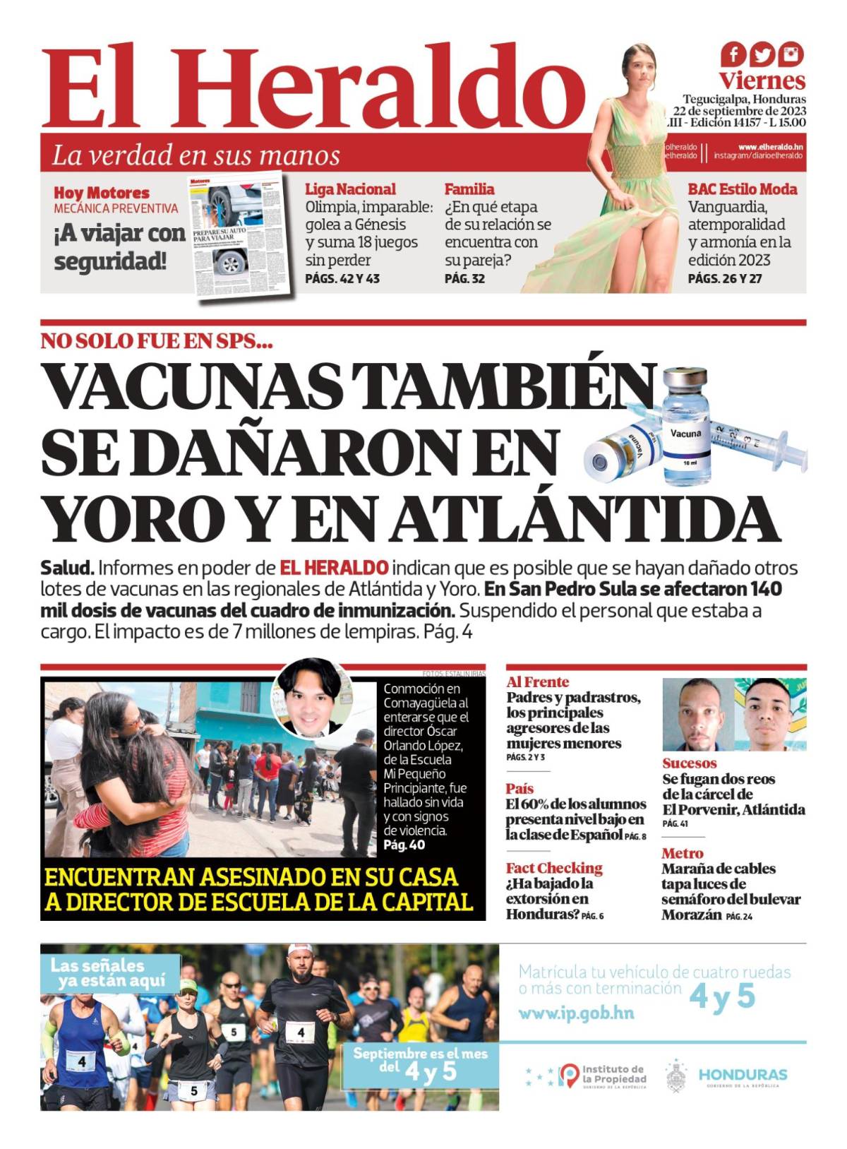 Vacunas también se dañaron en Yoro y Atlántida