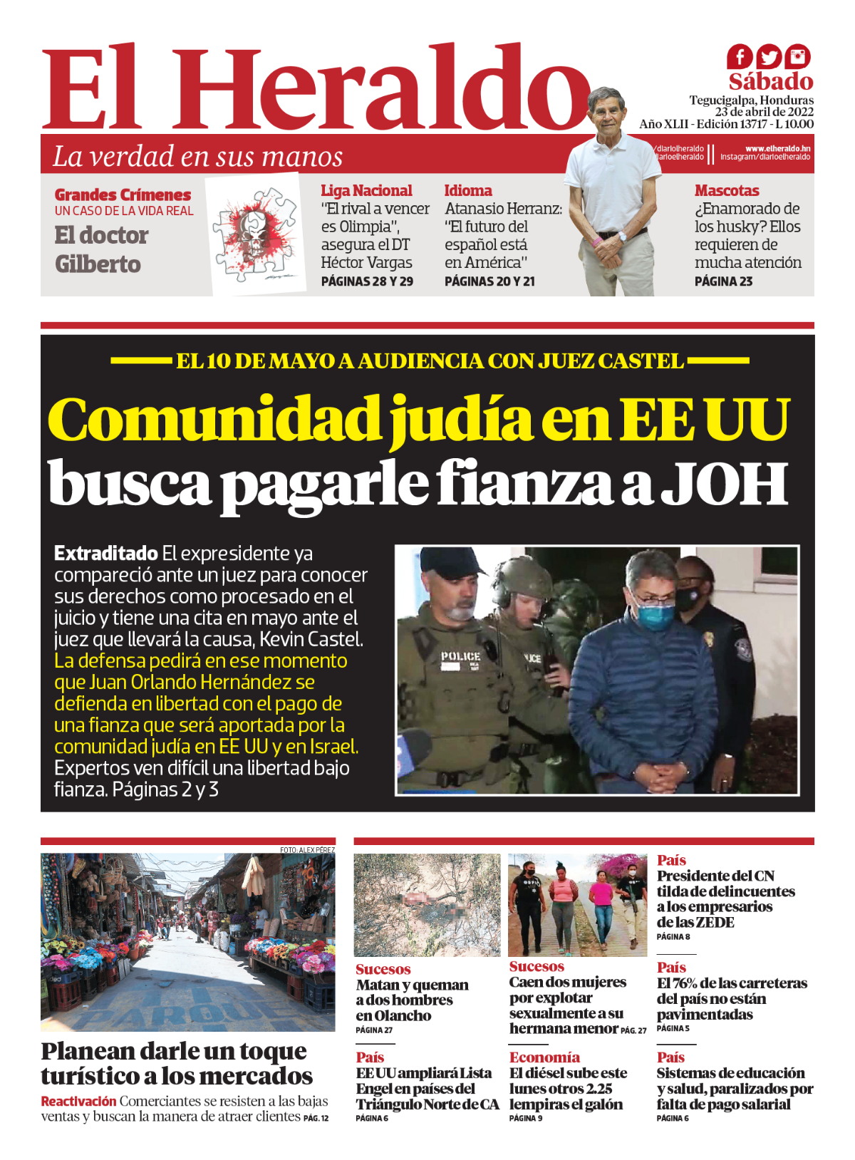 Comunidad judía en EE UU busca pagarle fianza a JOH