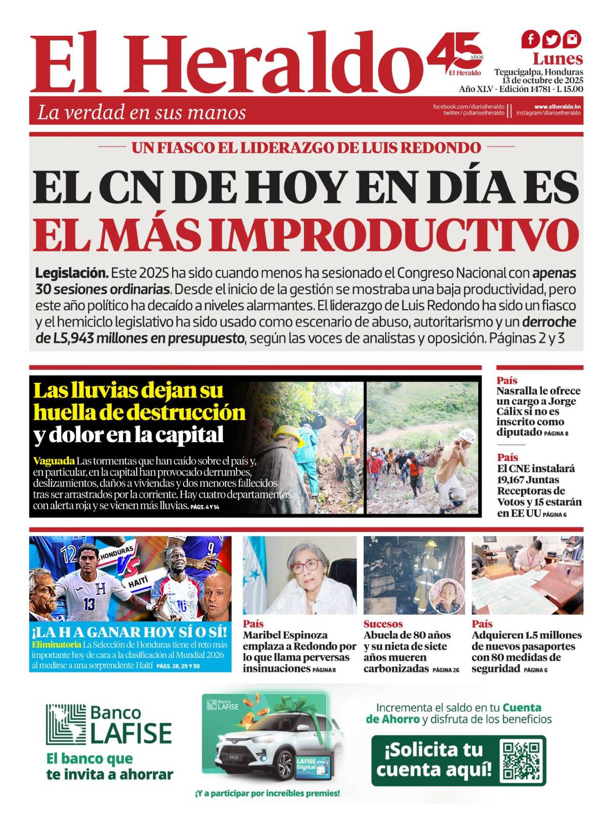 El CN de hoy en día es el más improductivo