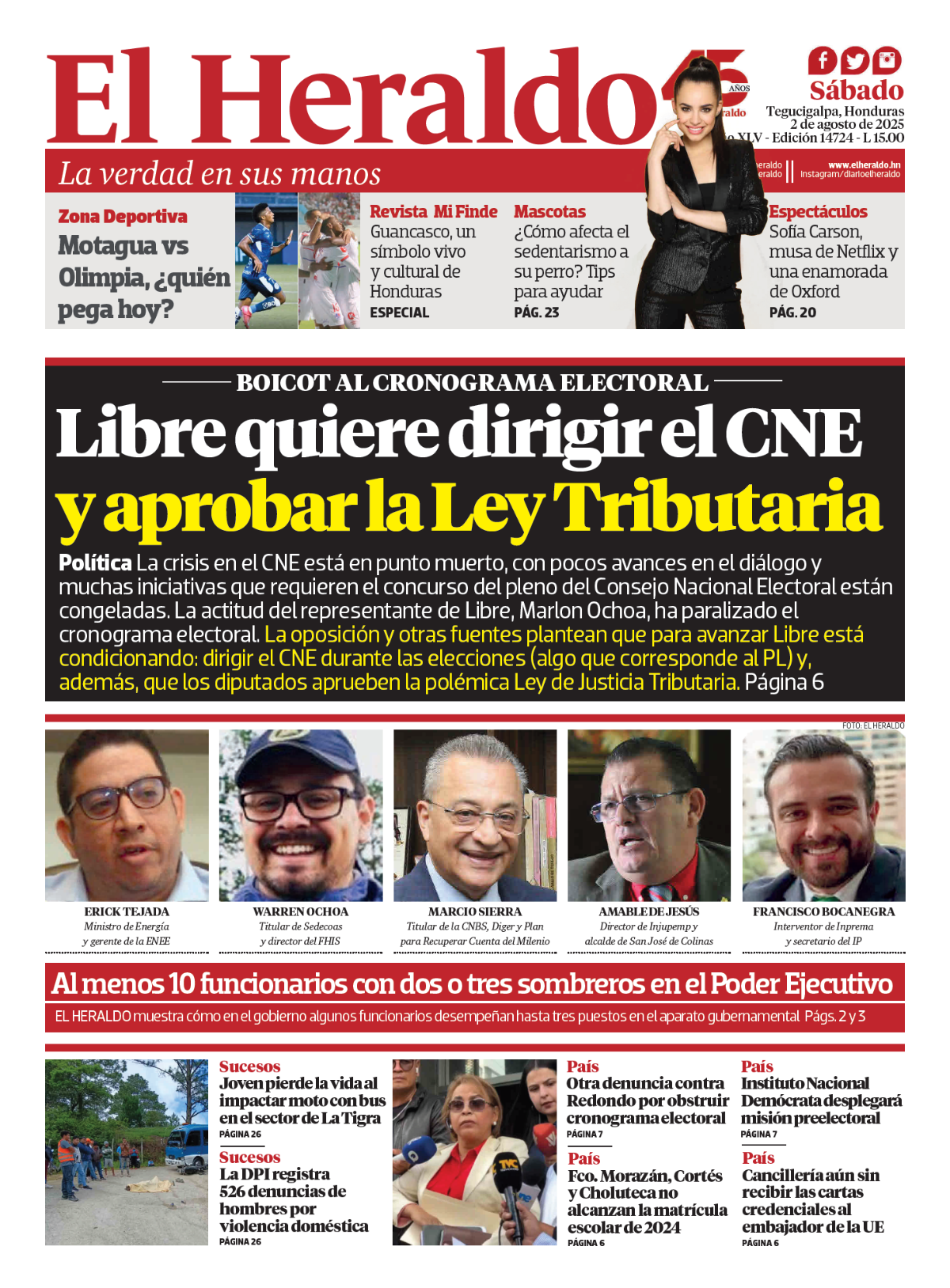 Libre quiere dirigir el CNE y aprobar la Ley Tributaria