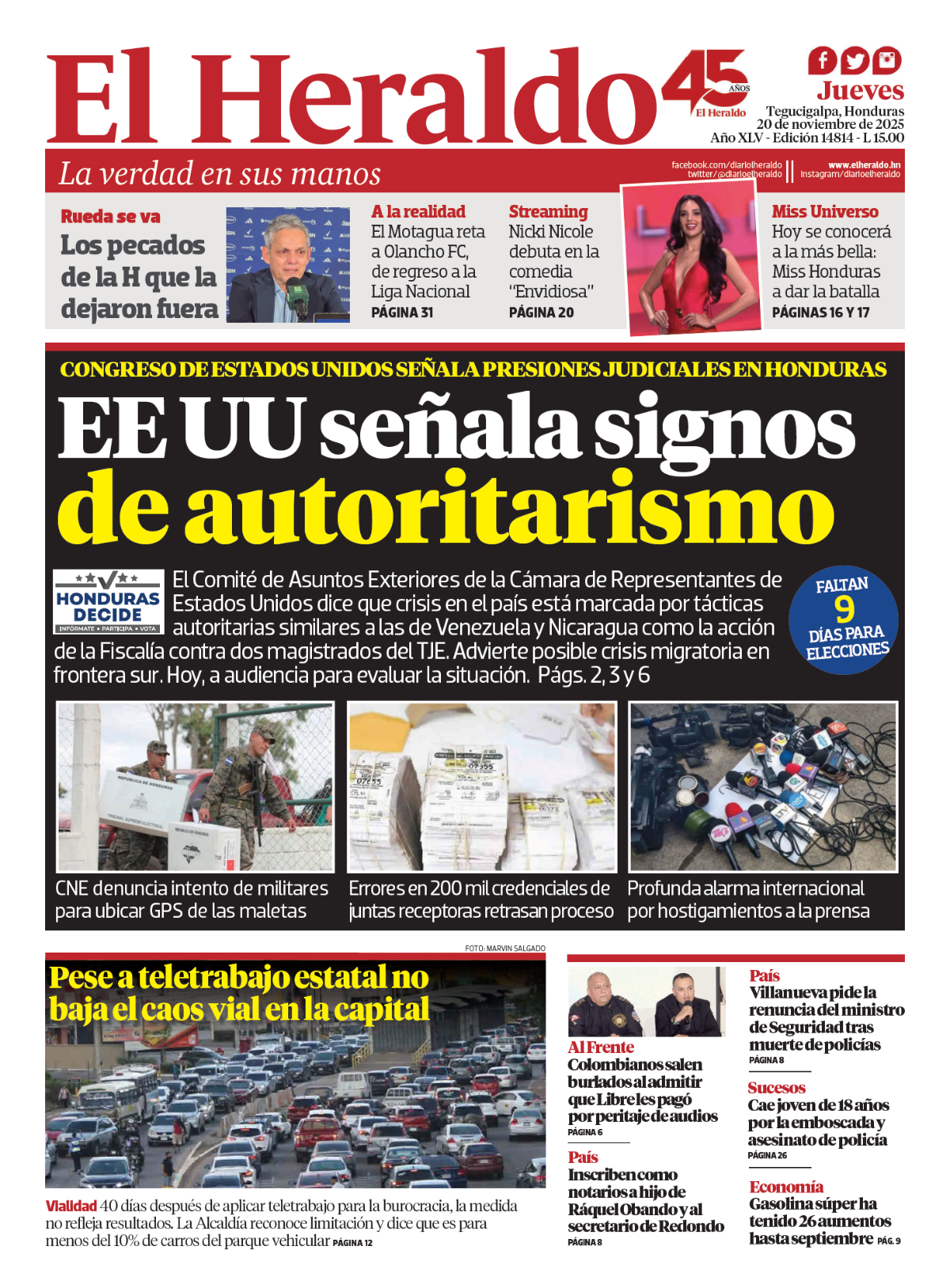 EE UU señala signos de autoritarismo