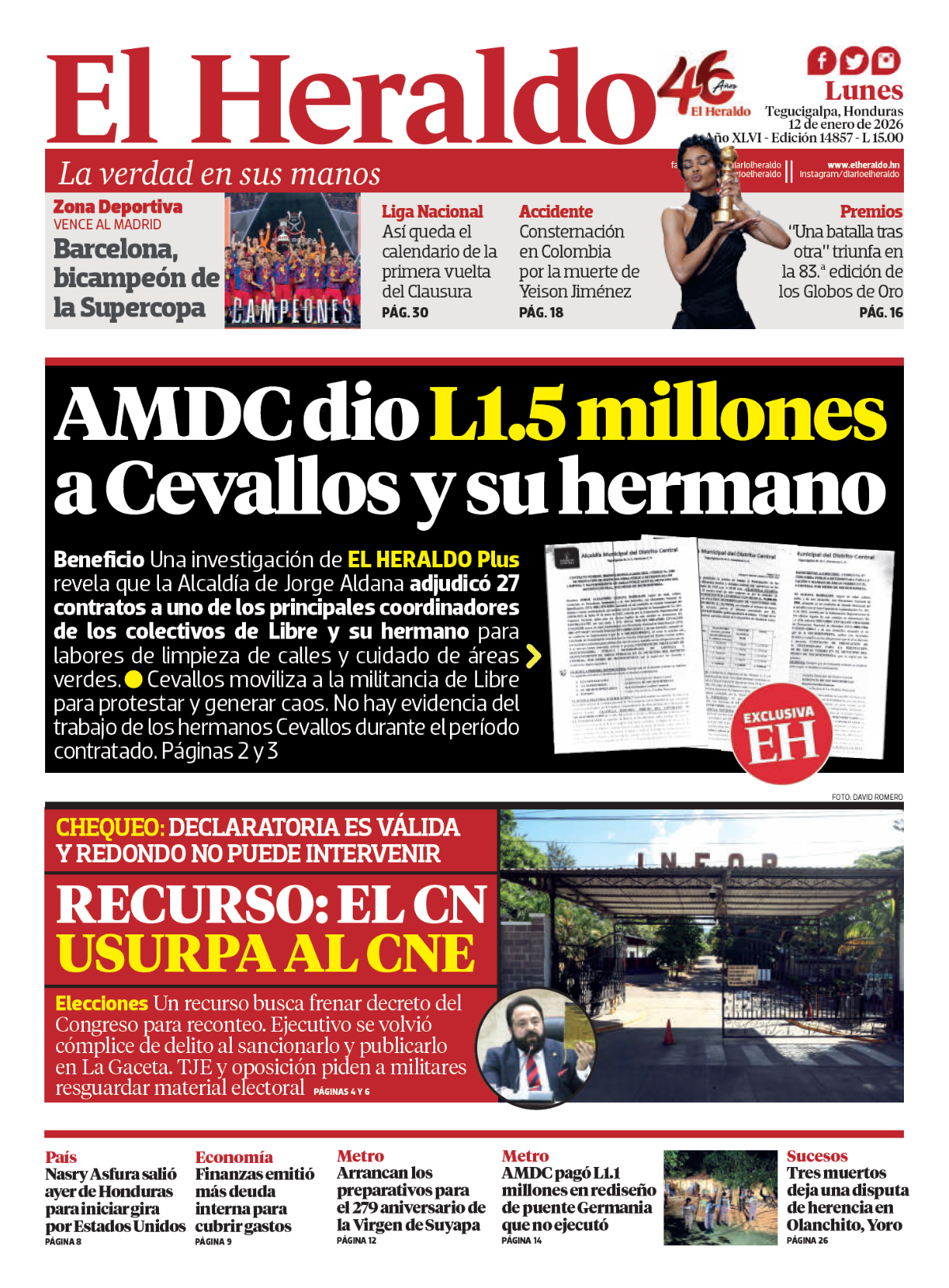 AMDC dio L 1.5 millones a Cevallos y su hermano