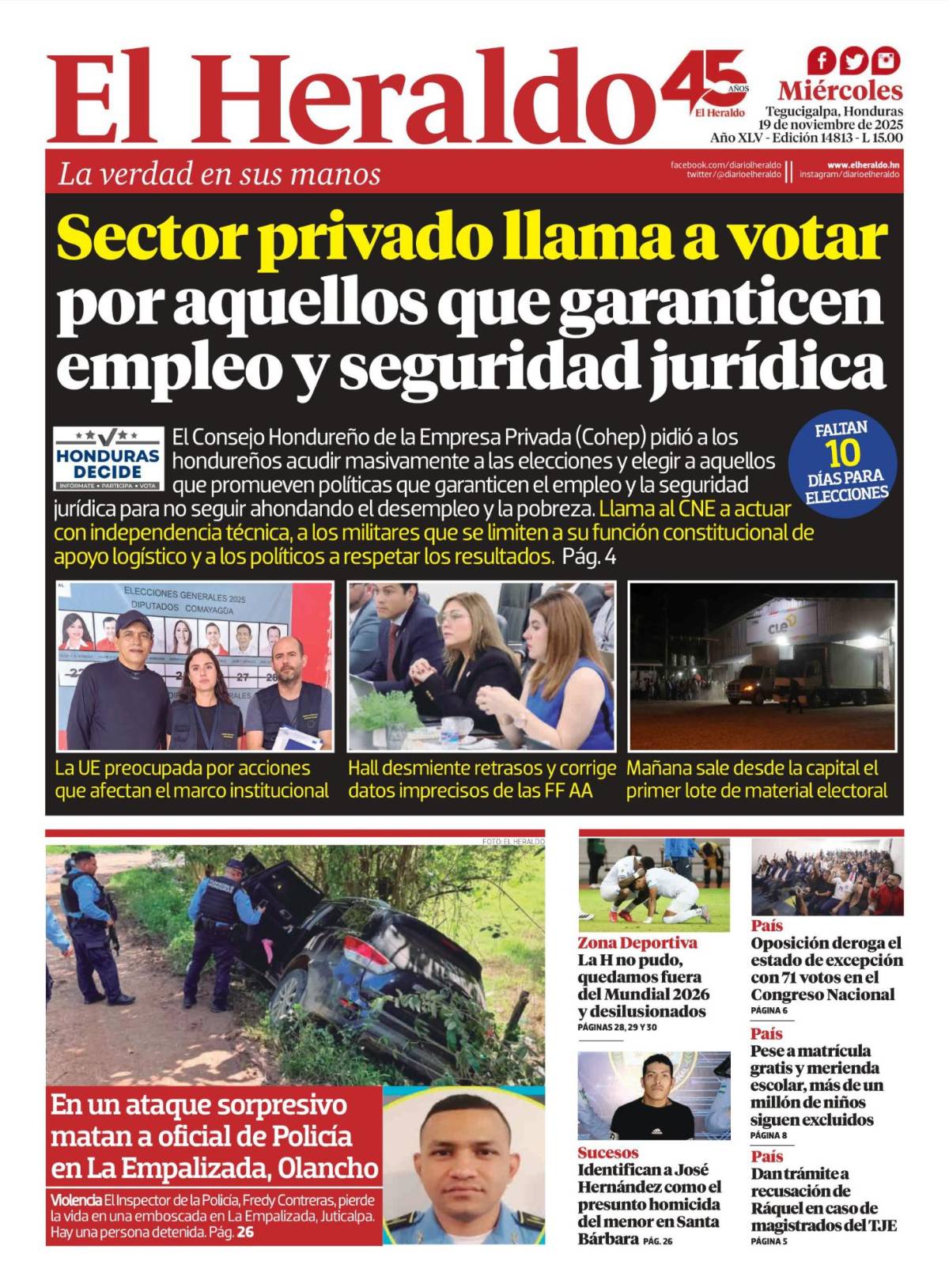 Sector privado llama a votar por aquellos que garanticen empleo y seguridad juridica