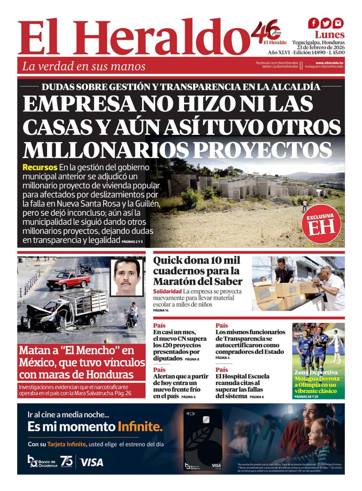 Empresa no hizo ni las casas y aún así tuvo otros millonarios proyectos