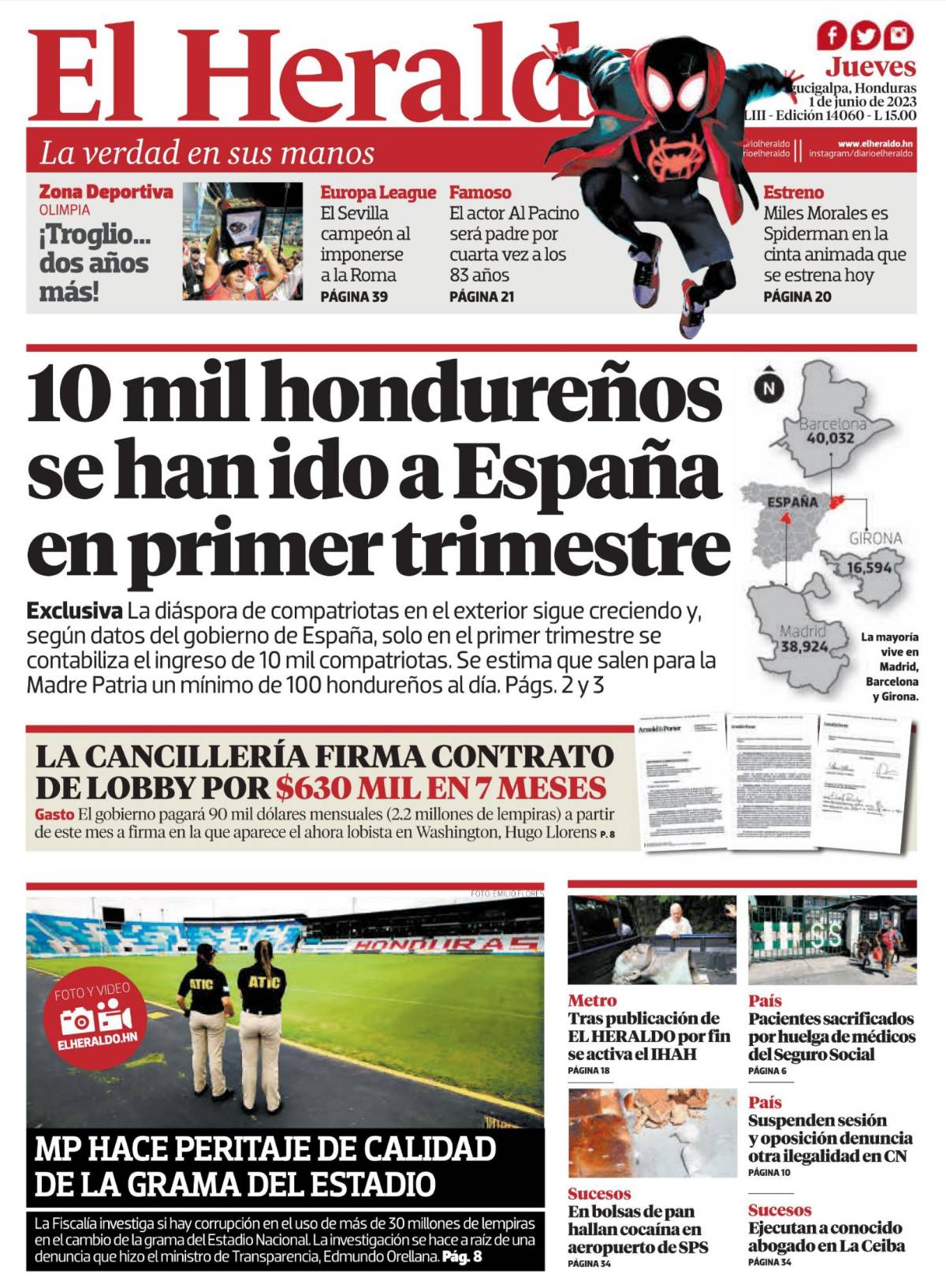 10 mil hondureños se han ido a España en primer trimestre