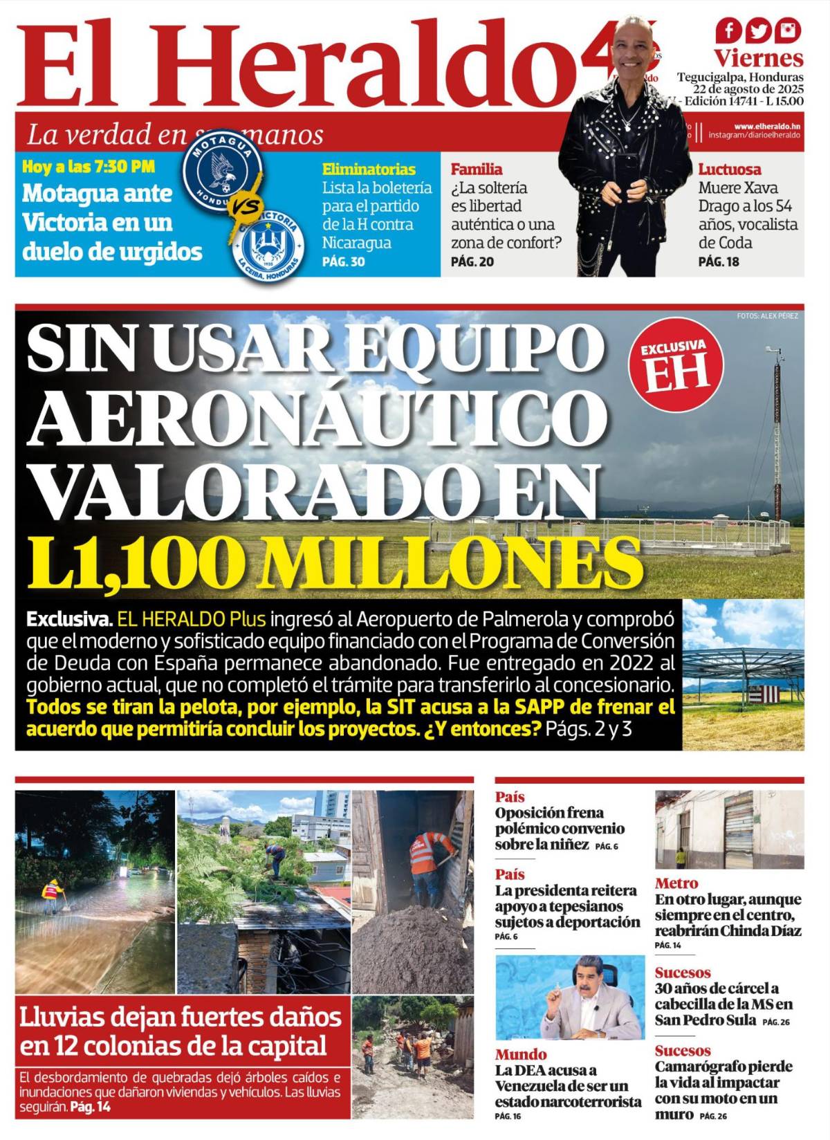 Sin usar equipo aeronáutico valorado en L1,100 millones