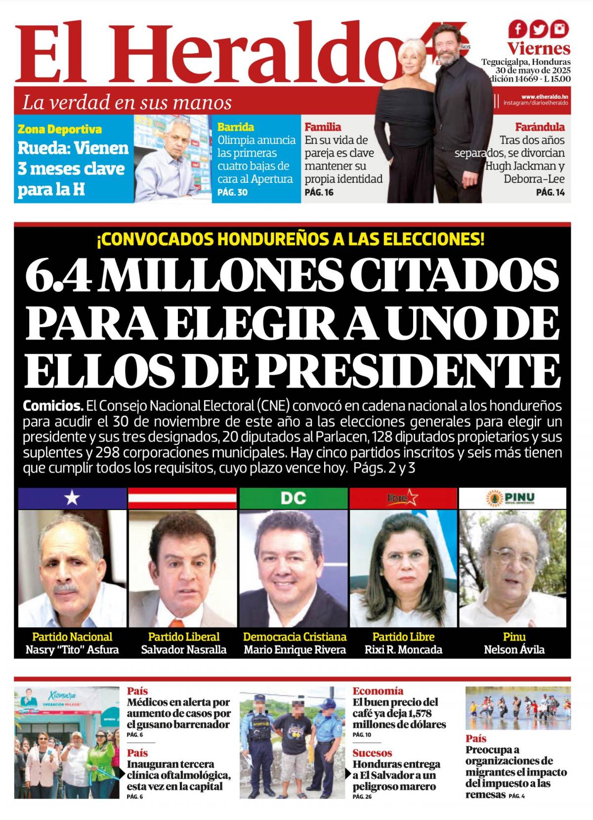 6.4 millones citados para elegir a uno de ellos de presidente