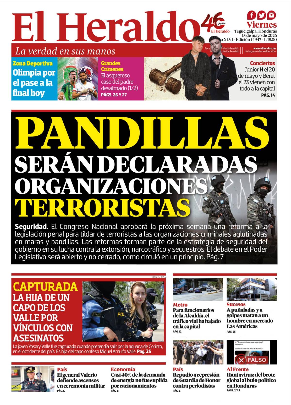 Pandillas serán declaradas organizaciones terroristas