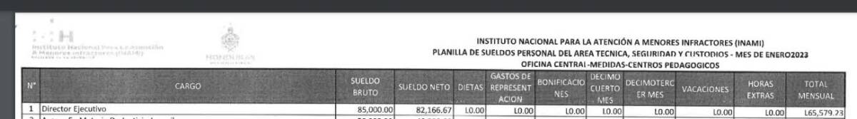 Captura de pantalla del Portal de Transparencia del INAMI.