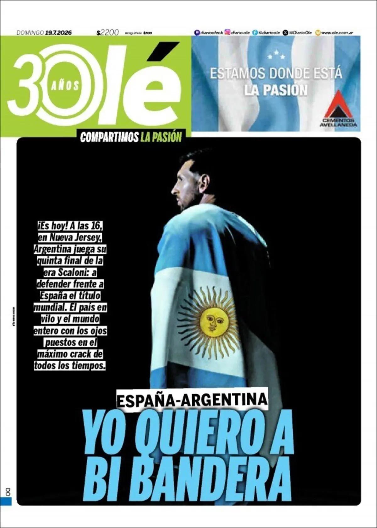 Lo que dicen los medios previo a la final del Mundial 2026 entre España y Argentina