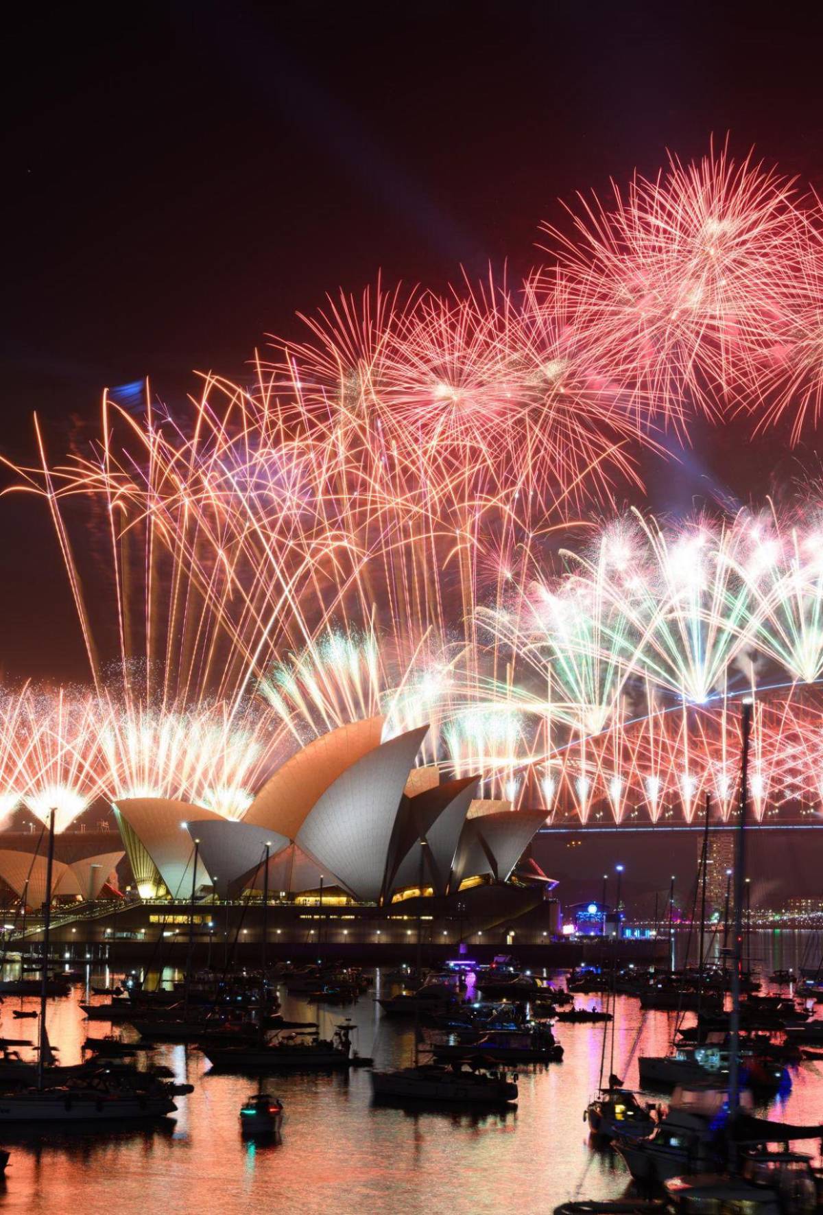 Así fue el espectacular show de luces en Sídney para recibir el 2026