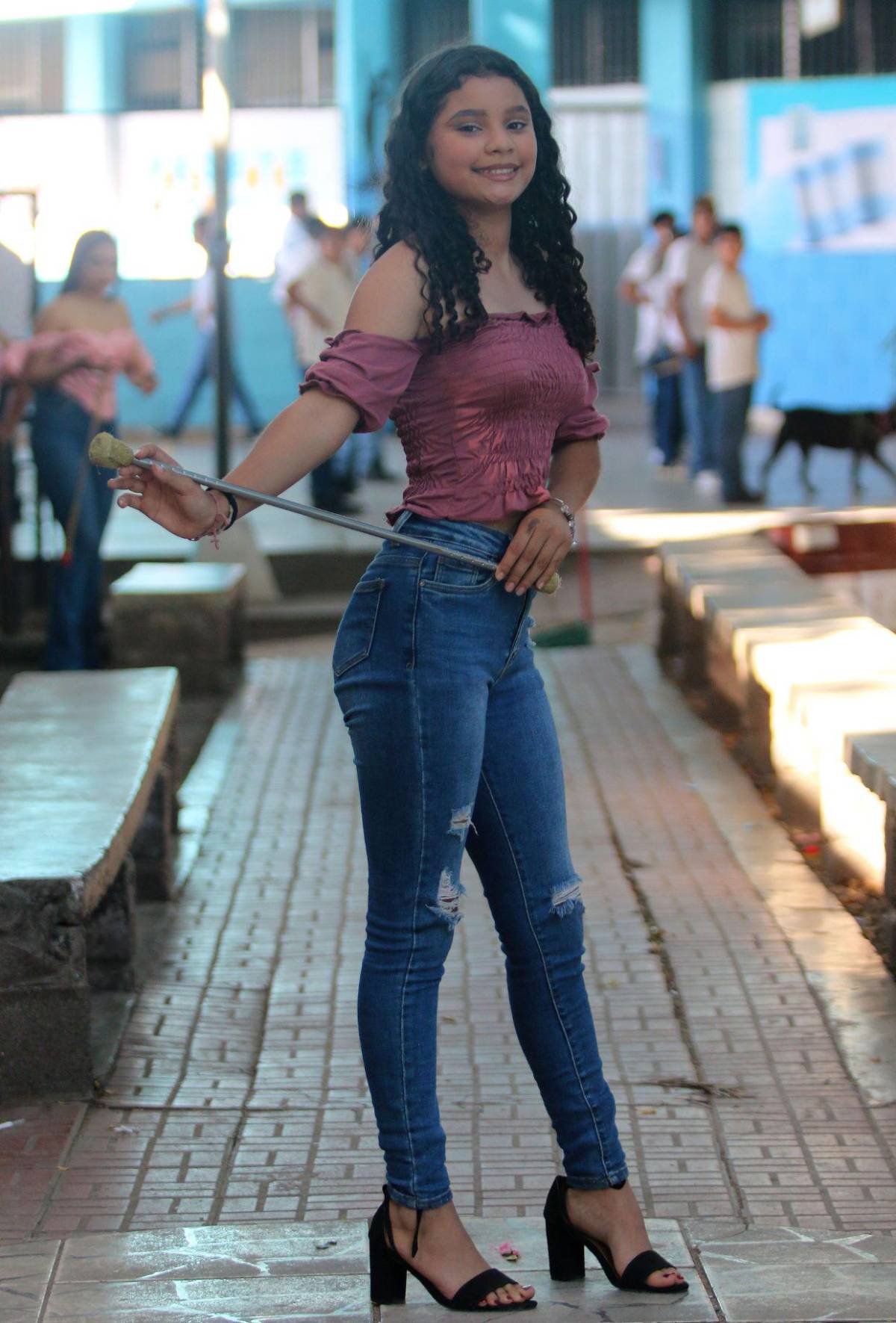 El encanto juvenil de las palillonas del Técnico Nueva Suyapa se alista para el 15 de septiembre