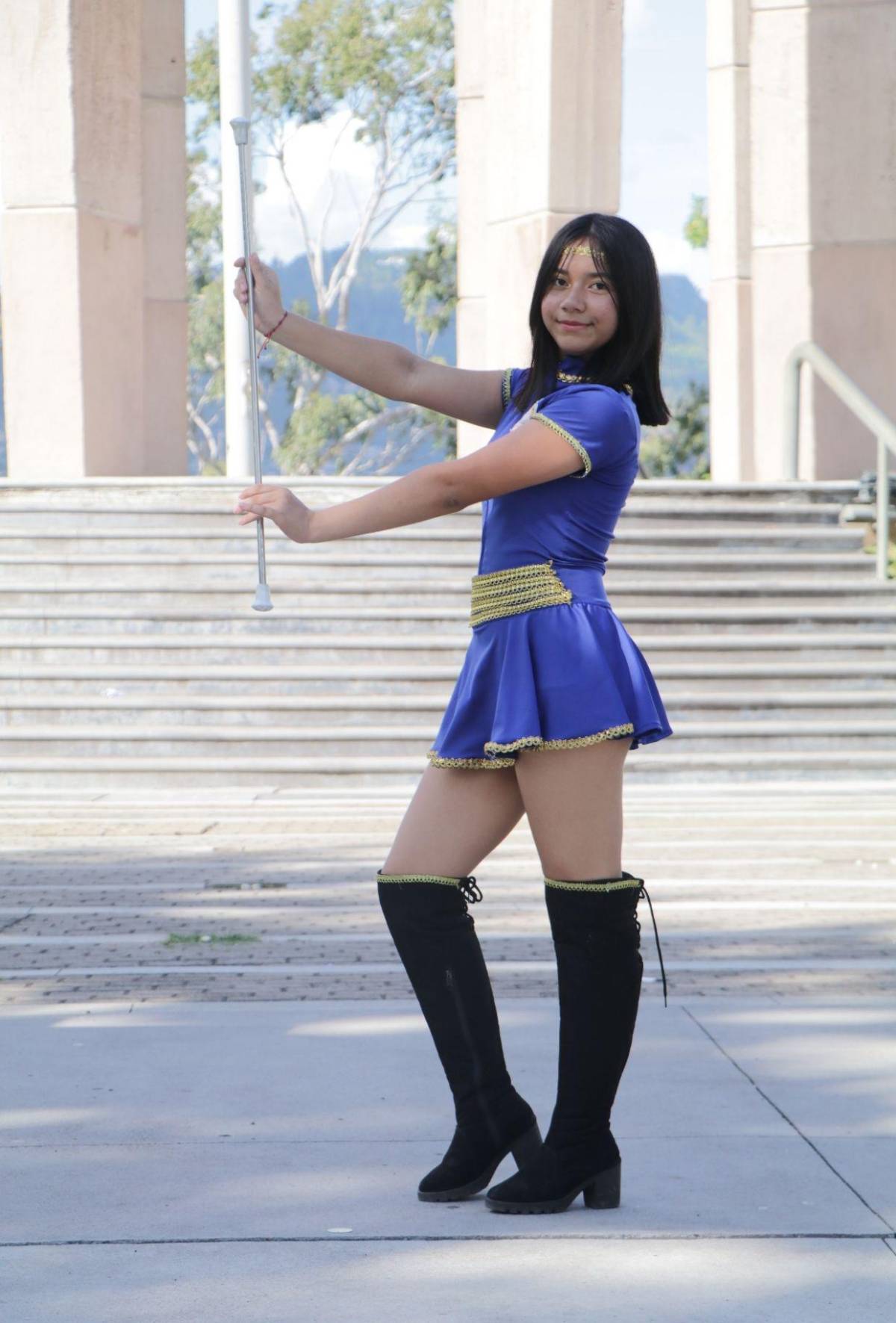 Palillonas del Instituto Yave Nissi están listas para el desfile de independencia