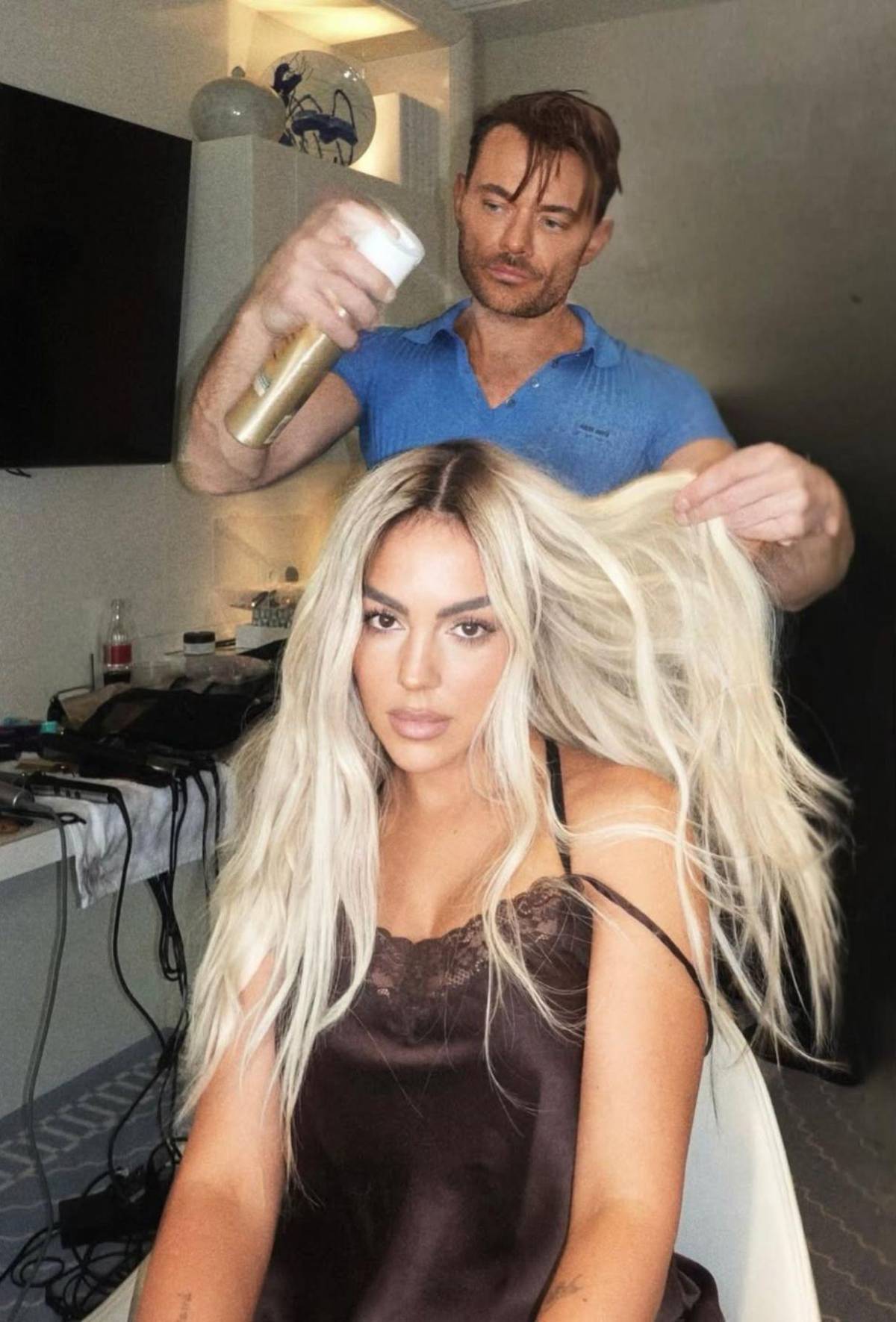 Georgina Rodríguez sorprende con cambio de look: aparece rubia al estilo Kim Kardashian