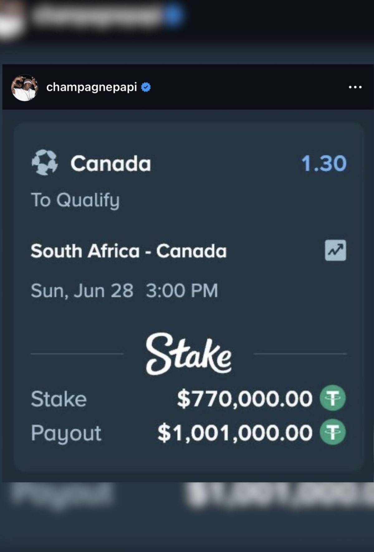 Famoso cantante ganó $1 millón por triunfo de Canadá en el Mundial: esto había apostado