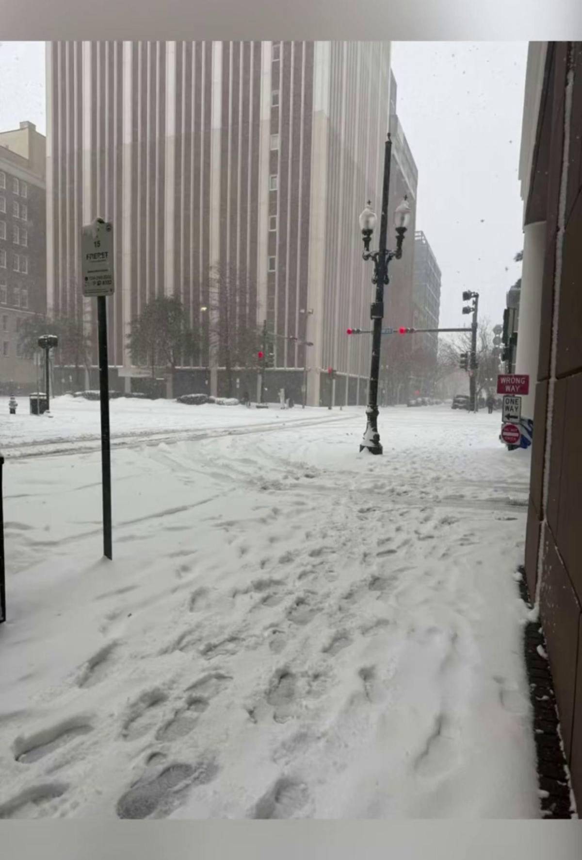 Nueva Orleans recibe una nevada histórica después de 16 años