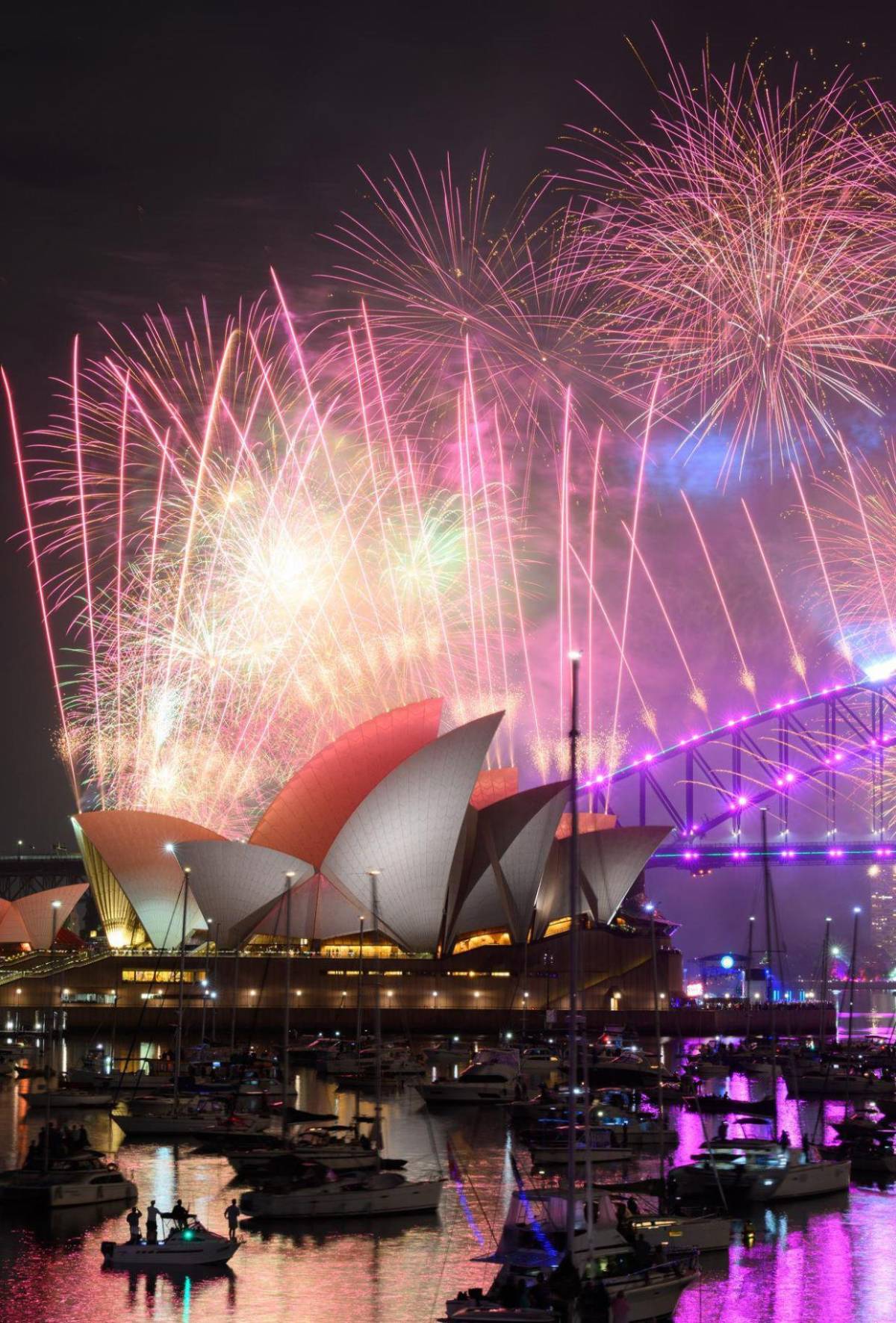 Así fue el espectacular show de luces en Sídney para recibir el 2026