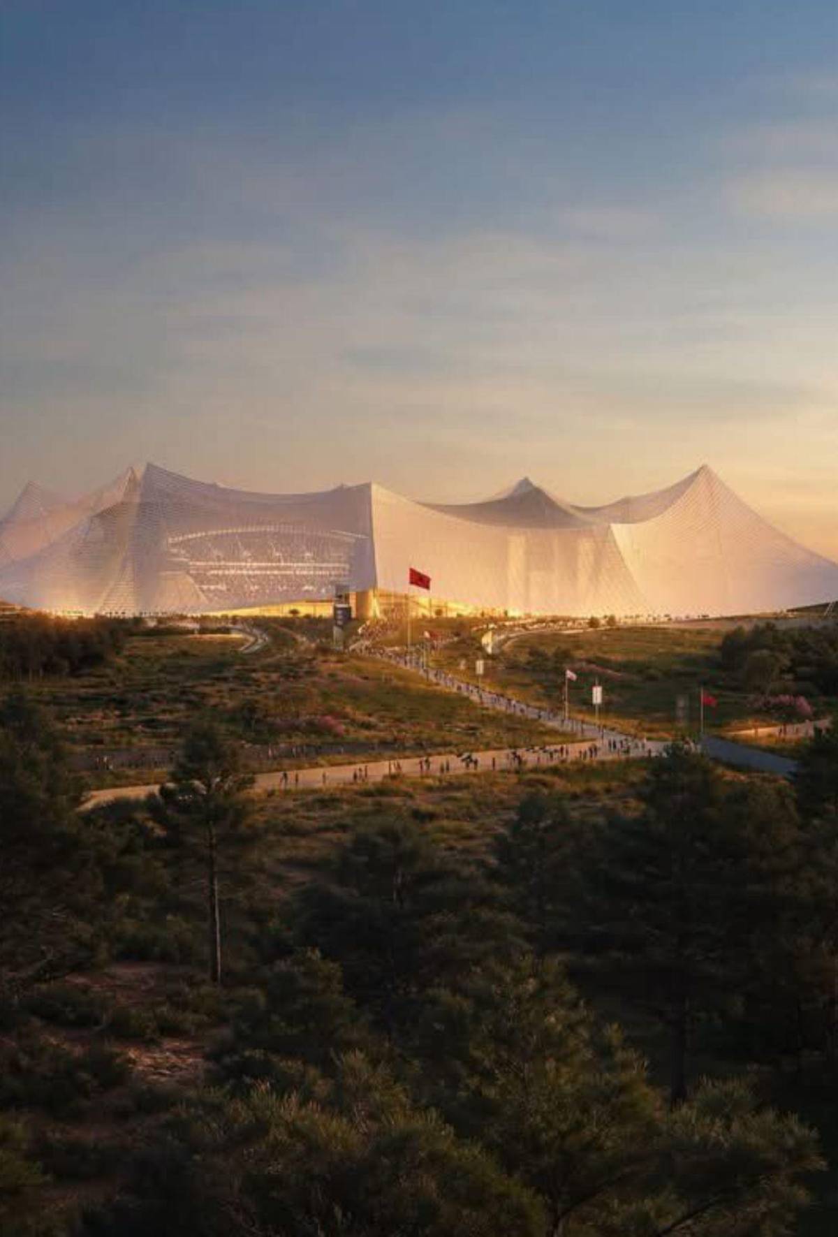 Así será el estadio que busca acoger la final del Mundial 2030: el más grande del planeta