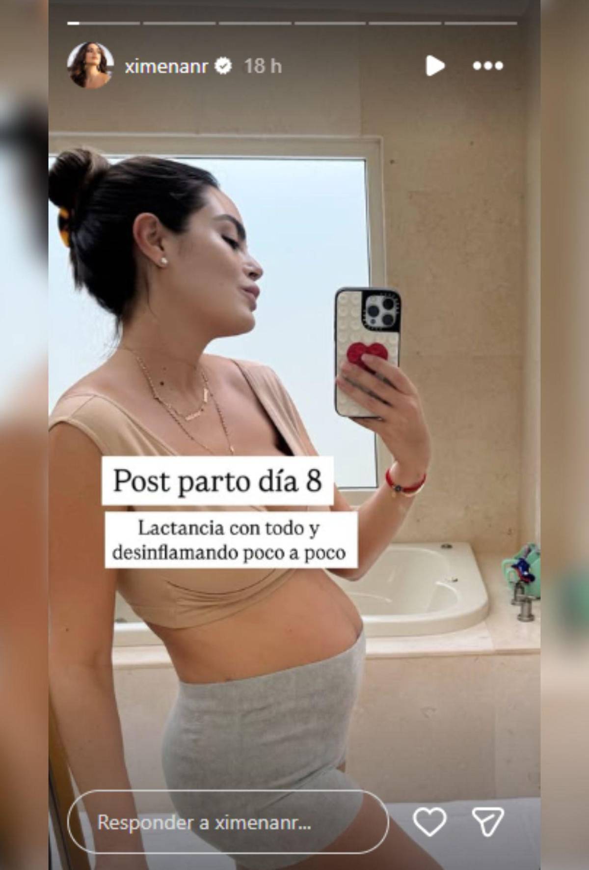 Ximena Navarrete muestra su figura a pocos días de haber dado a luz