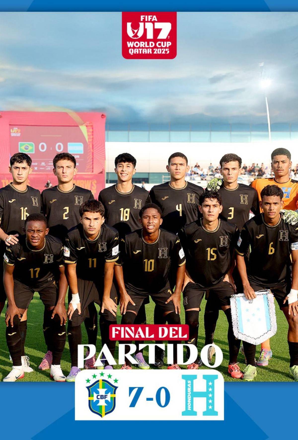 Mundial Sub-17: Goleada 16-0, Honduras entre las peores y selección recibió 22 goles en tres juegos