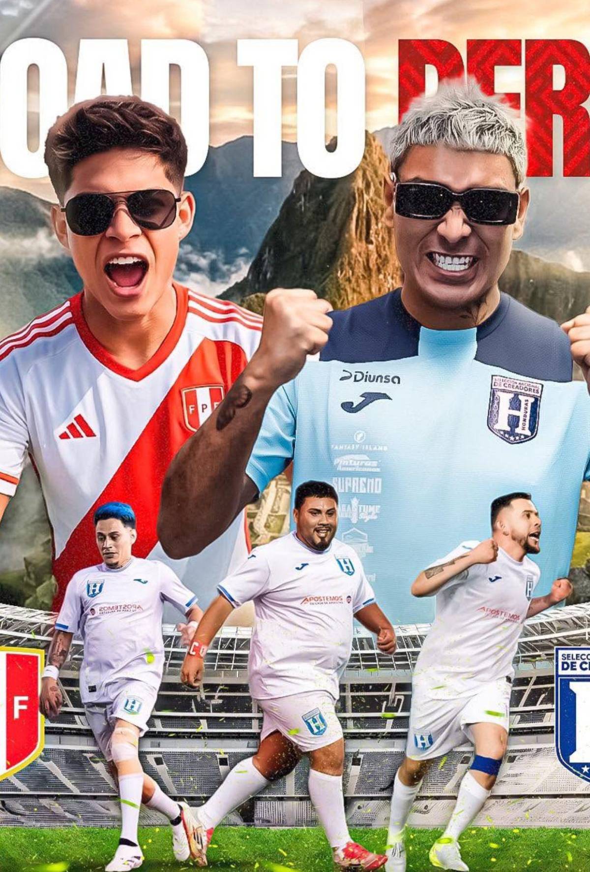 Juego de tiktokers de Supremo vs Perú en Tegucigalpa: el apoyo de Nasry Asfura y su gobierno