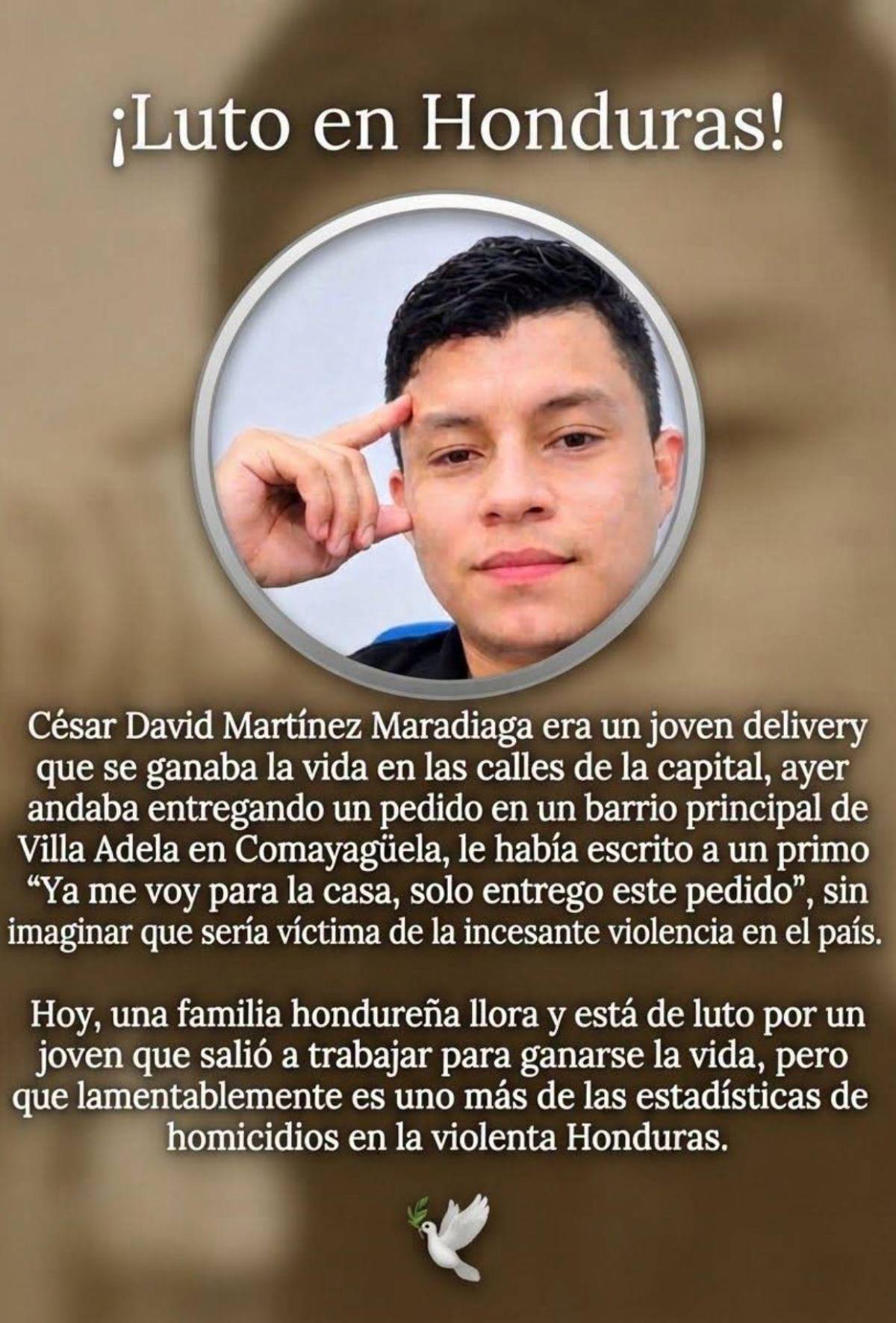 Avisó que entregaría un último pedido: César Martínez, delivery asesinado en Villa Adela