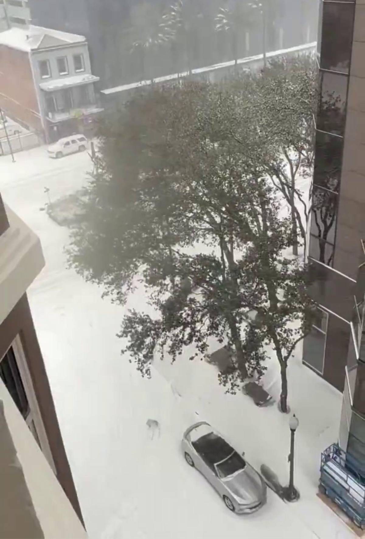 Nueva Orleans recibe una nevada histórica después de 16 años