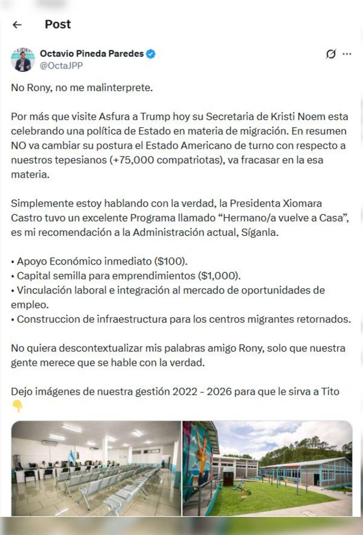 “Salió defensor de los cachurecos”: periodista acusa a Octavio Pineda