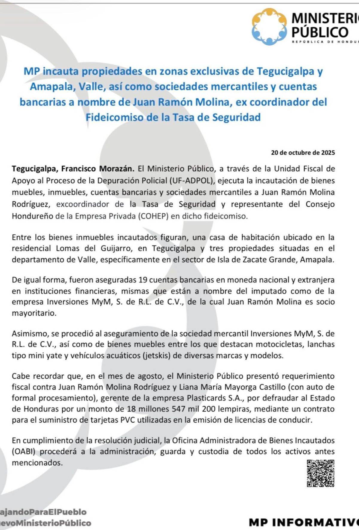 Lujosas casas: estos son los bienes incautados al exdirector de la Tasa de Seguridad