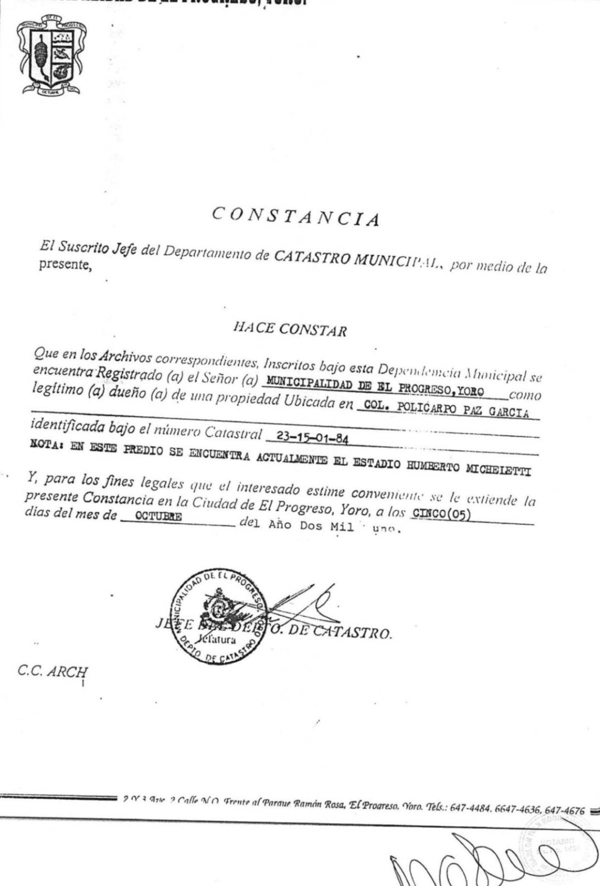 ¿Hubo disparos? Condepor anuncia suspensión de obras en estadio de El Progreso