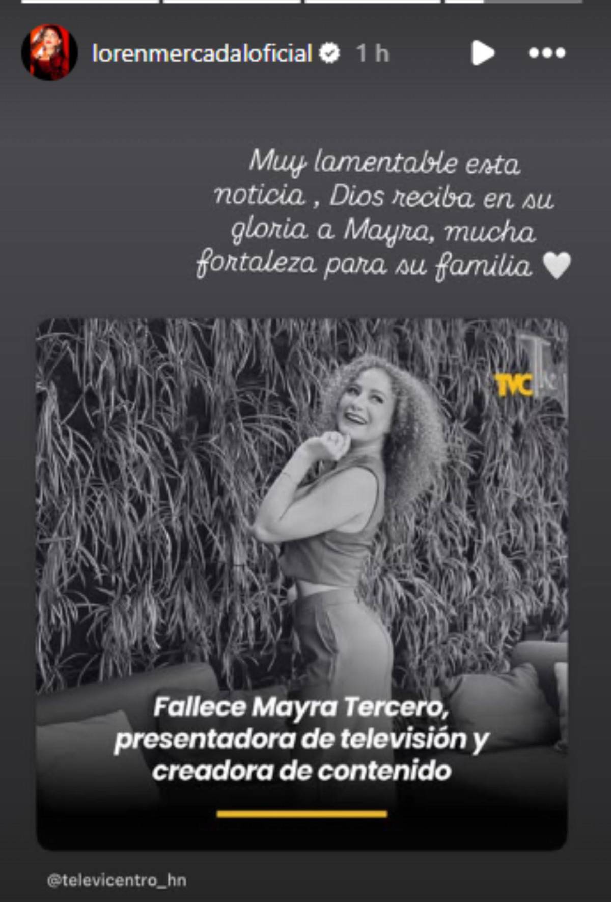 Periodistas, presentadores y creadores de contenido lloran muerte de Mayra Tercero