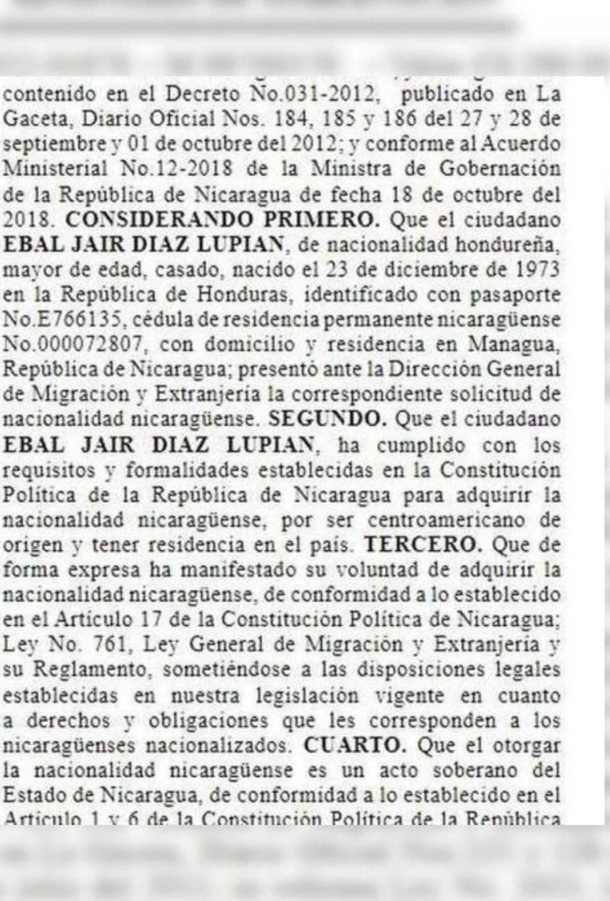 ¿Qué ha sido de la vida de Ebal Díaz en Nicaragua?