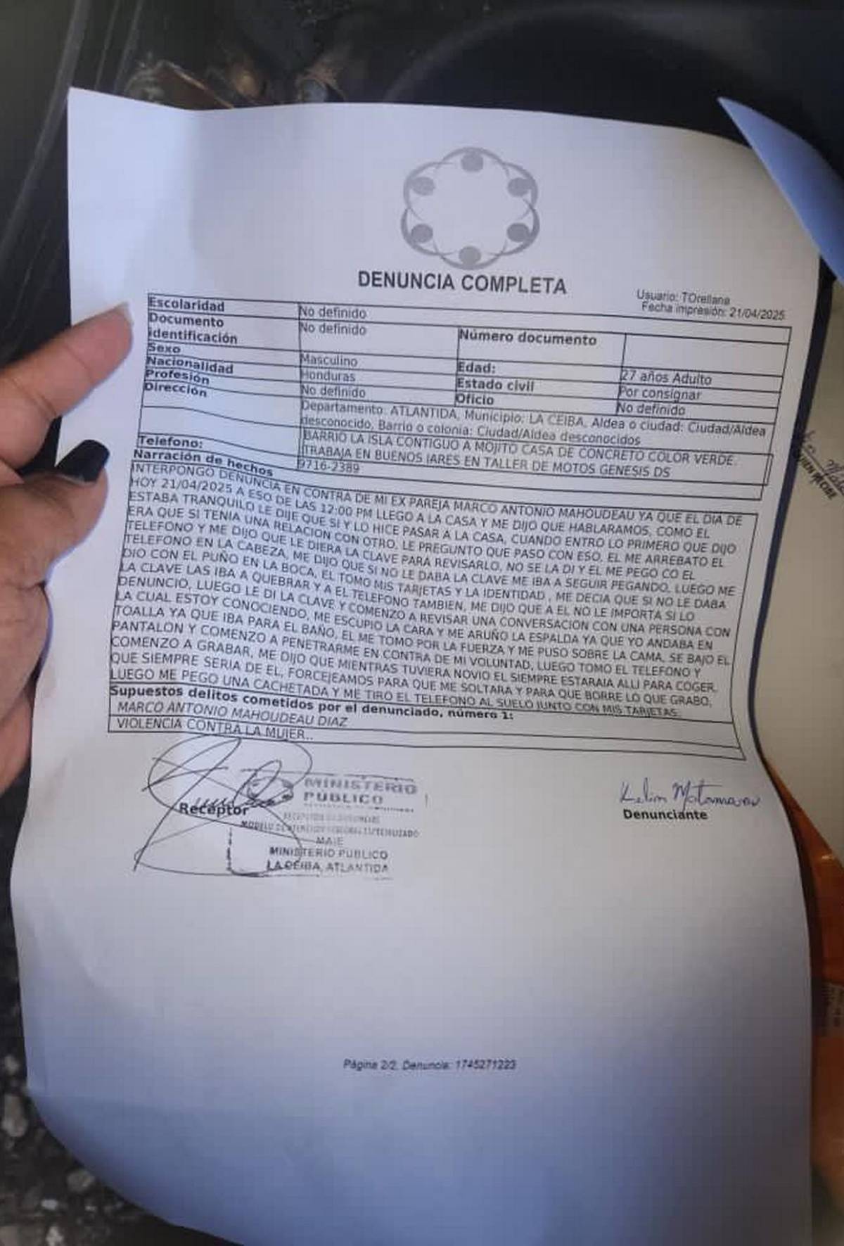 Si denunciás, sufrirás las consecuencias: cae hombre que amenazó a su expareja por denunciarlo