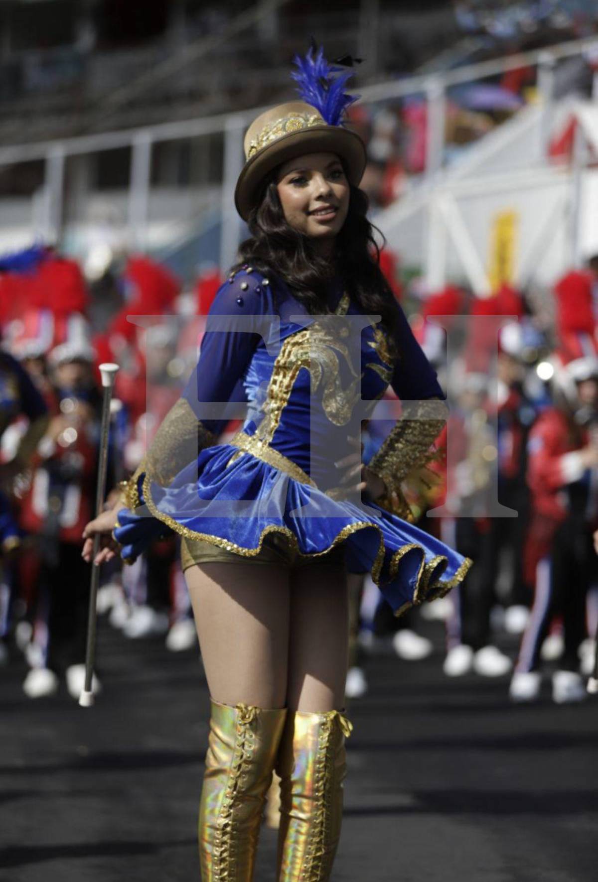 Angie Rodríguez, la hermosa palillona del Liceo Católico Santa María que cautivó en los desfiles de la capital