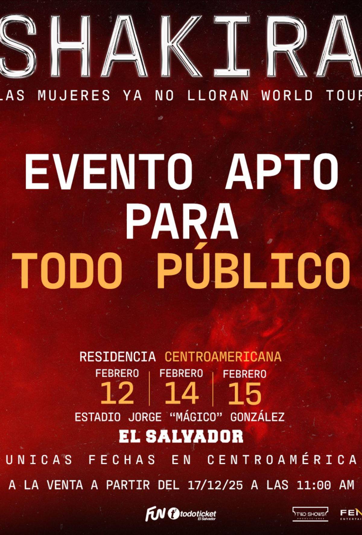 Shakira en El Salvador: Estas son las localidades y los precios de los tres conciertos