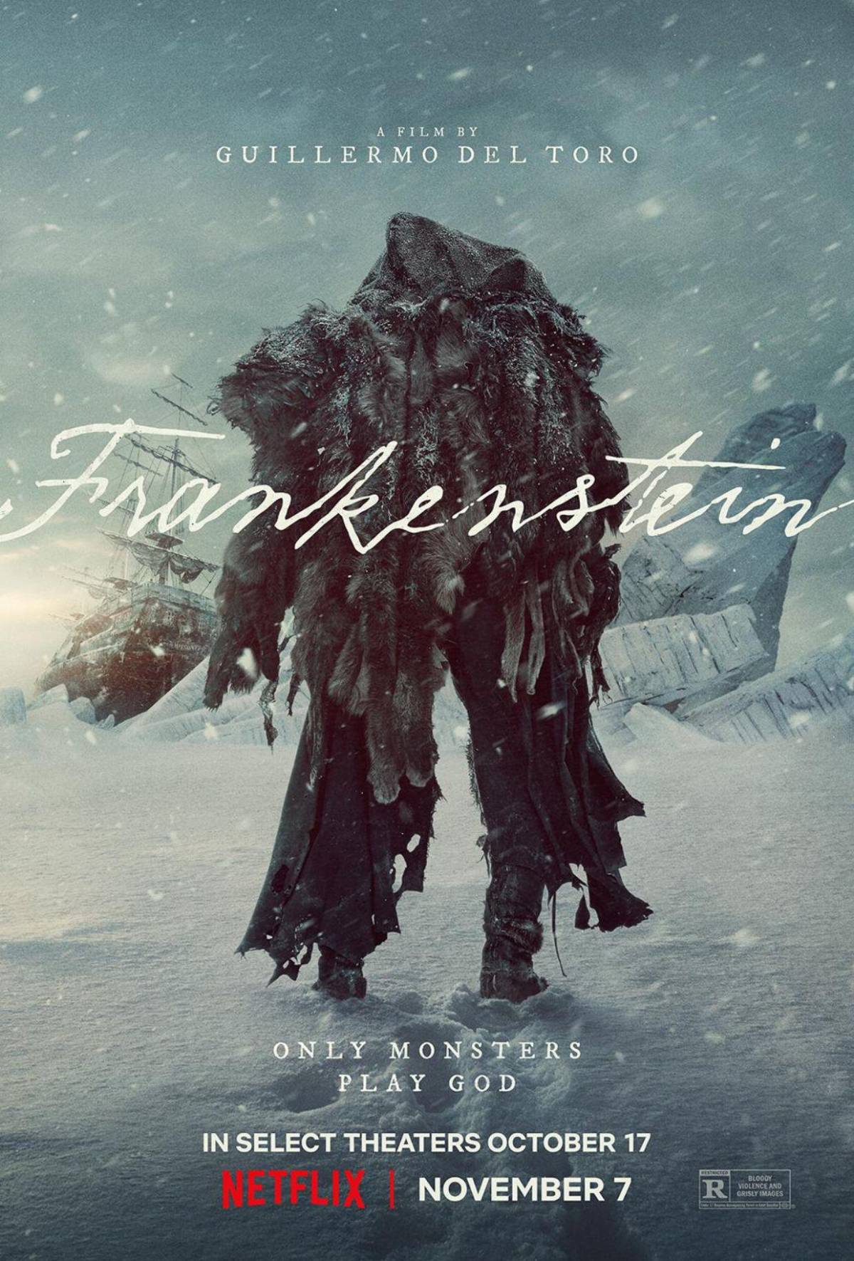 Frankenstein se acerca: Netflix publica nuevos posters oficiales