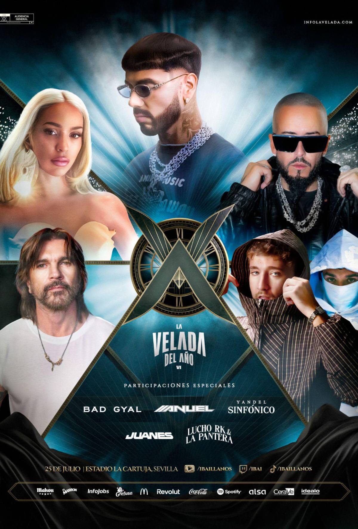 Estos son los artistas confirmados para La Velada del Año VI en Sevilla