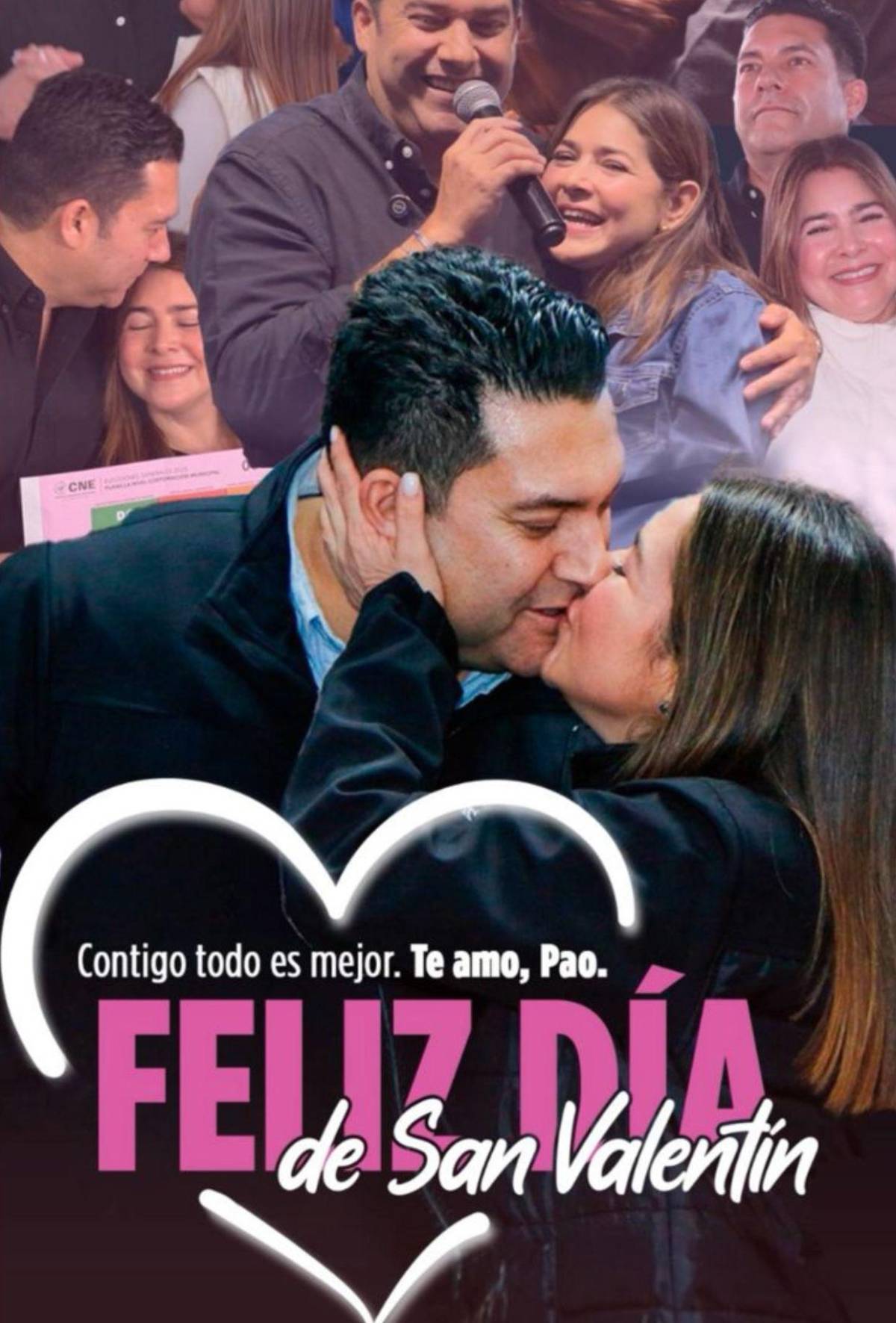 Así celebran San Valentín los políticos de Honduras: Tomás Zambrano sorprendió a su esposa