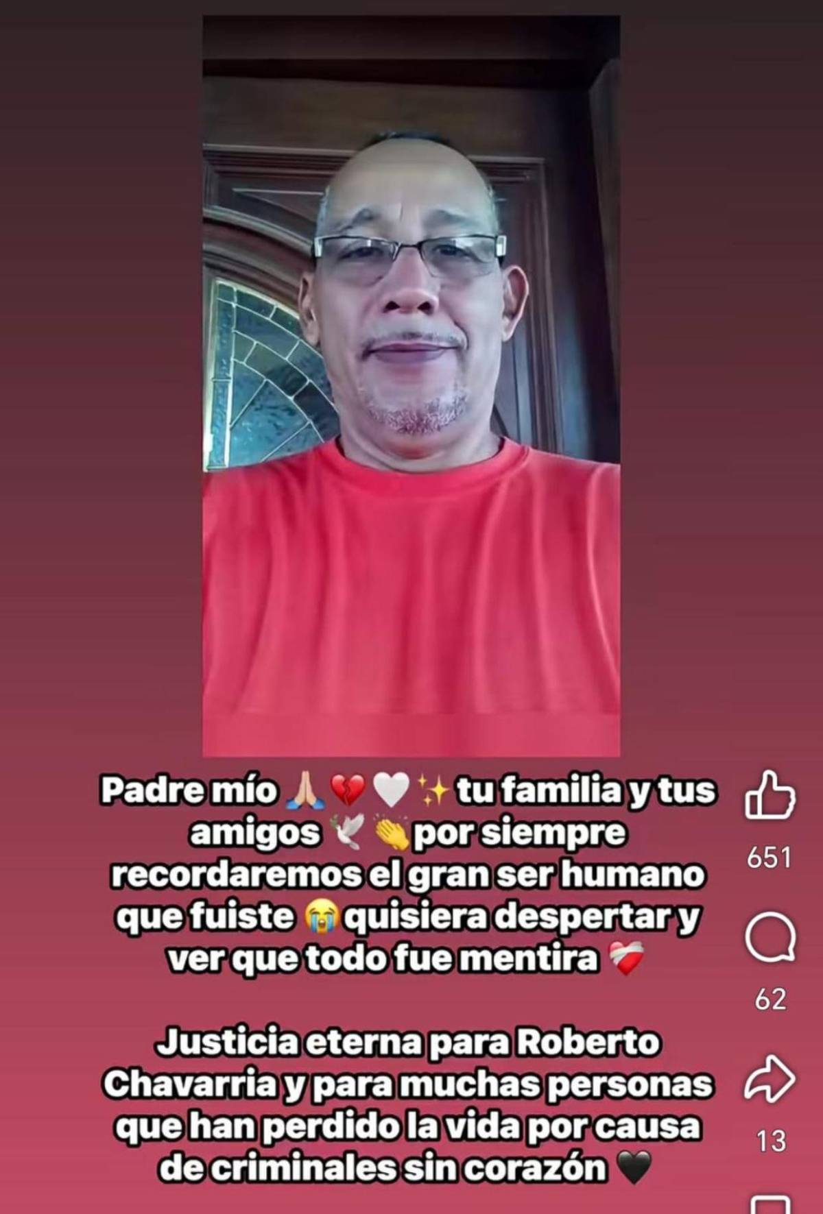 Ese delincuente va a pagar: hija de Roberto Chavarría, asesinado por El Diablo en Olanchito