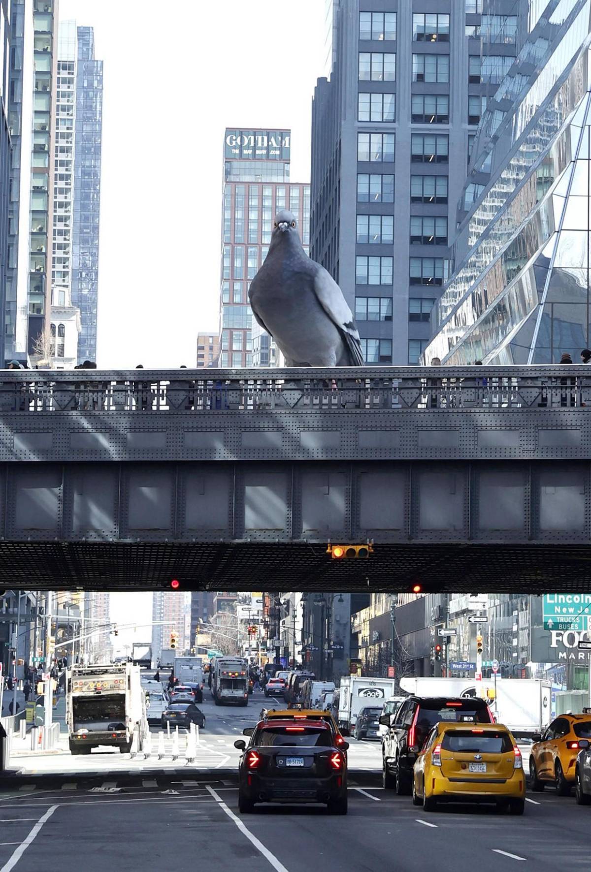 Toma vuelo, Dinosaur, escultura de paloma gigante que conquistó Manhattan dice adiós