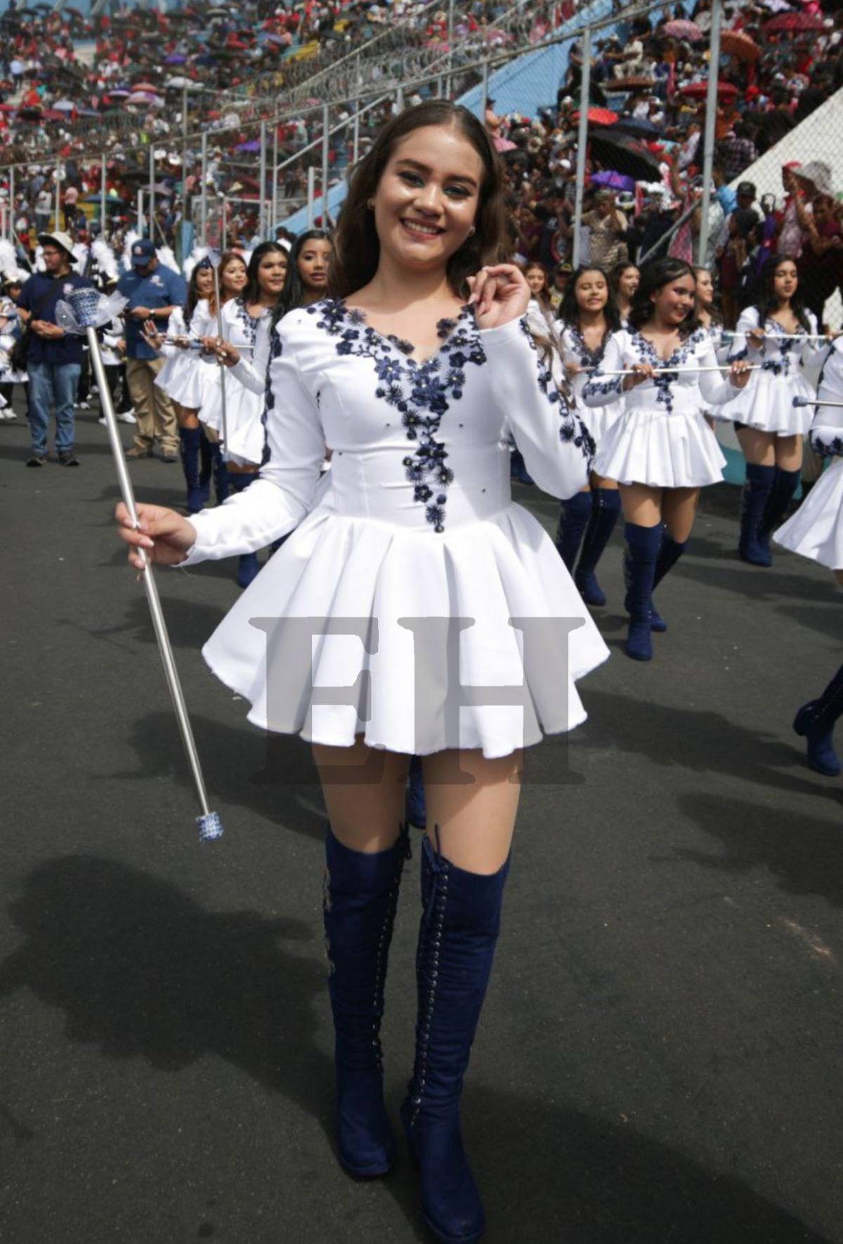Ana Sofía Banegas, del Cultura Nacional School, una de las más aplaudidas en los desfiles patrios
