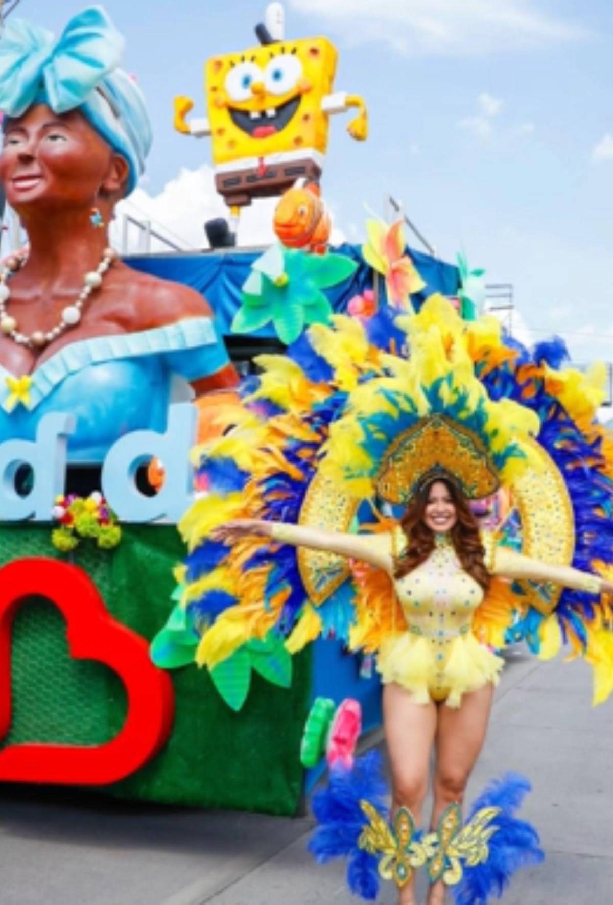 Alejandra Rubio impacta con su look en el Carnaval de Tegucigalpa 2025