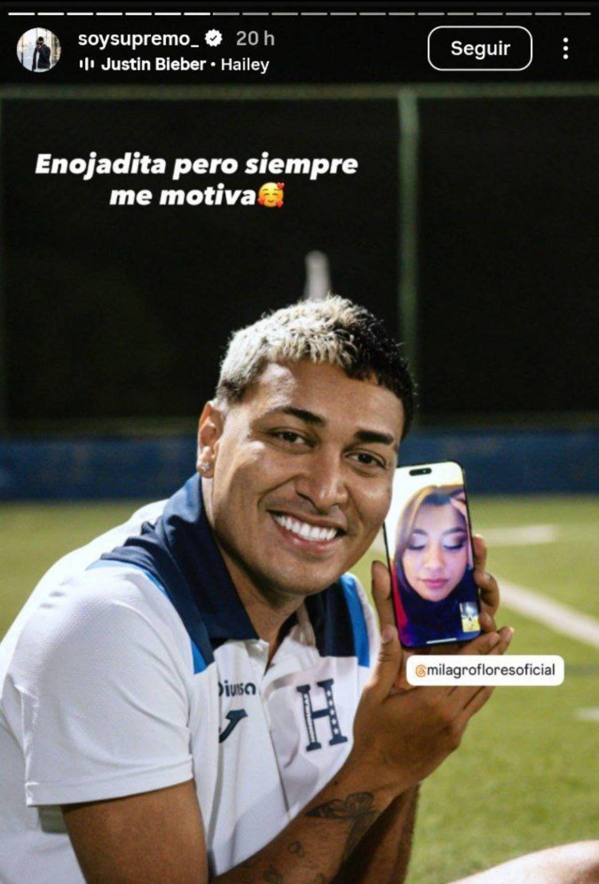 A la distancia Milagro Flores alienta a Supremo y la selección de tiktokers de Honduras