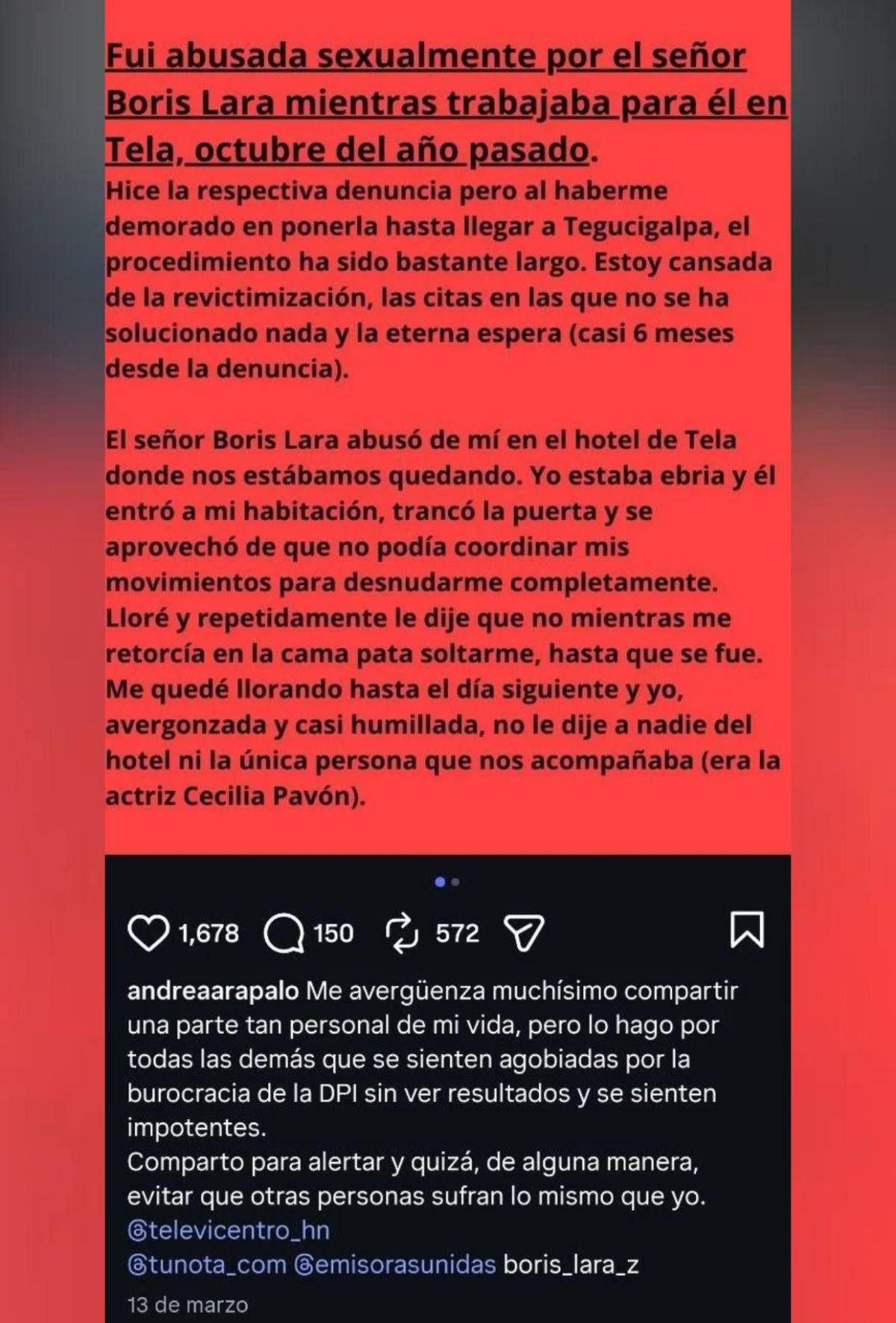 ¿Quién es Boris Lara, el cineasta hondureño acusado de abuso sexual?
