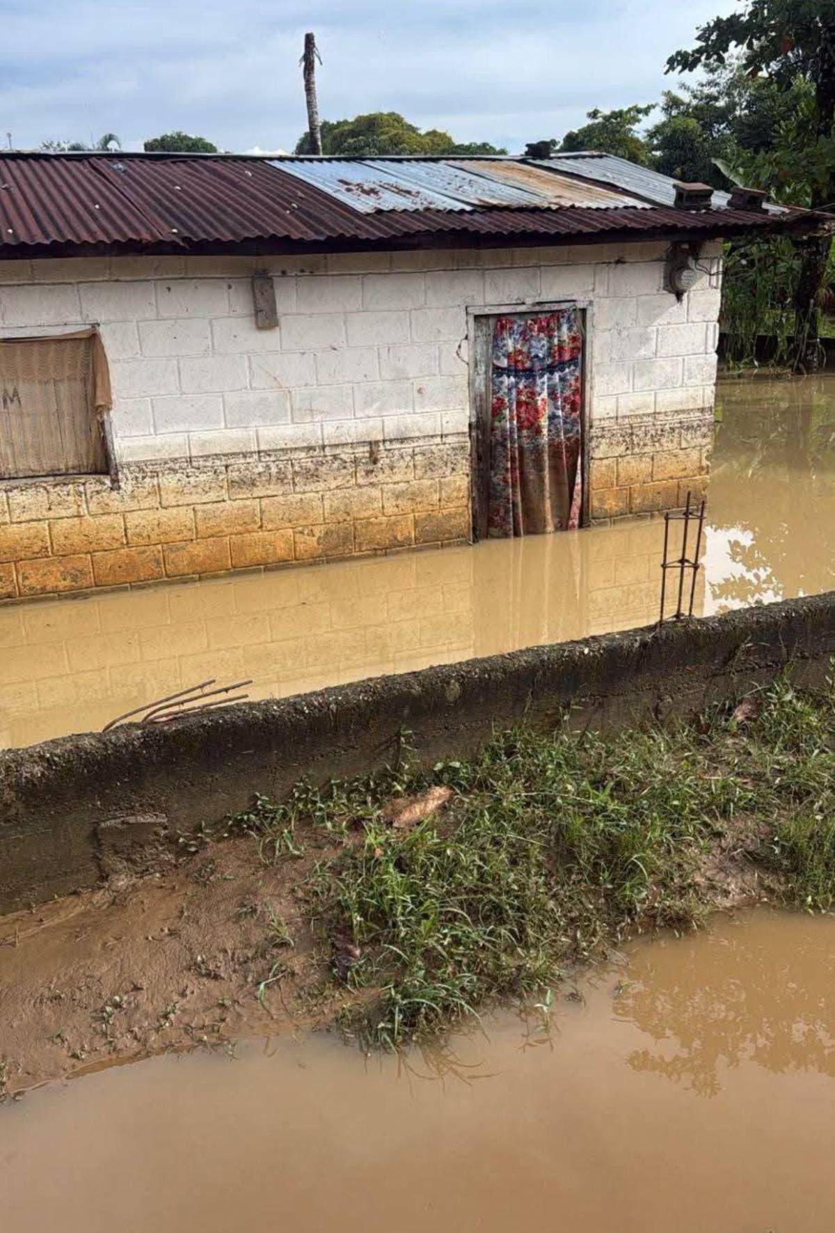Lluvias dejan inundaciones y personas damnificadas en Santa Cruz de Yojoa