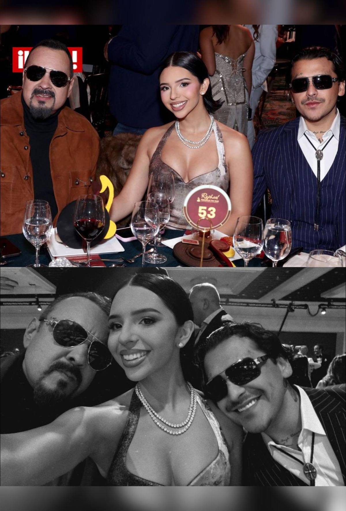 Ángela Aguilar y Christian Nodal posan enamorados en los Latin Grammy