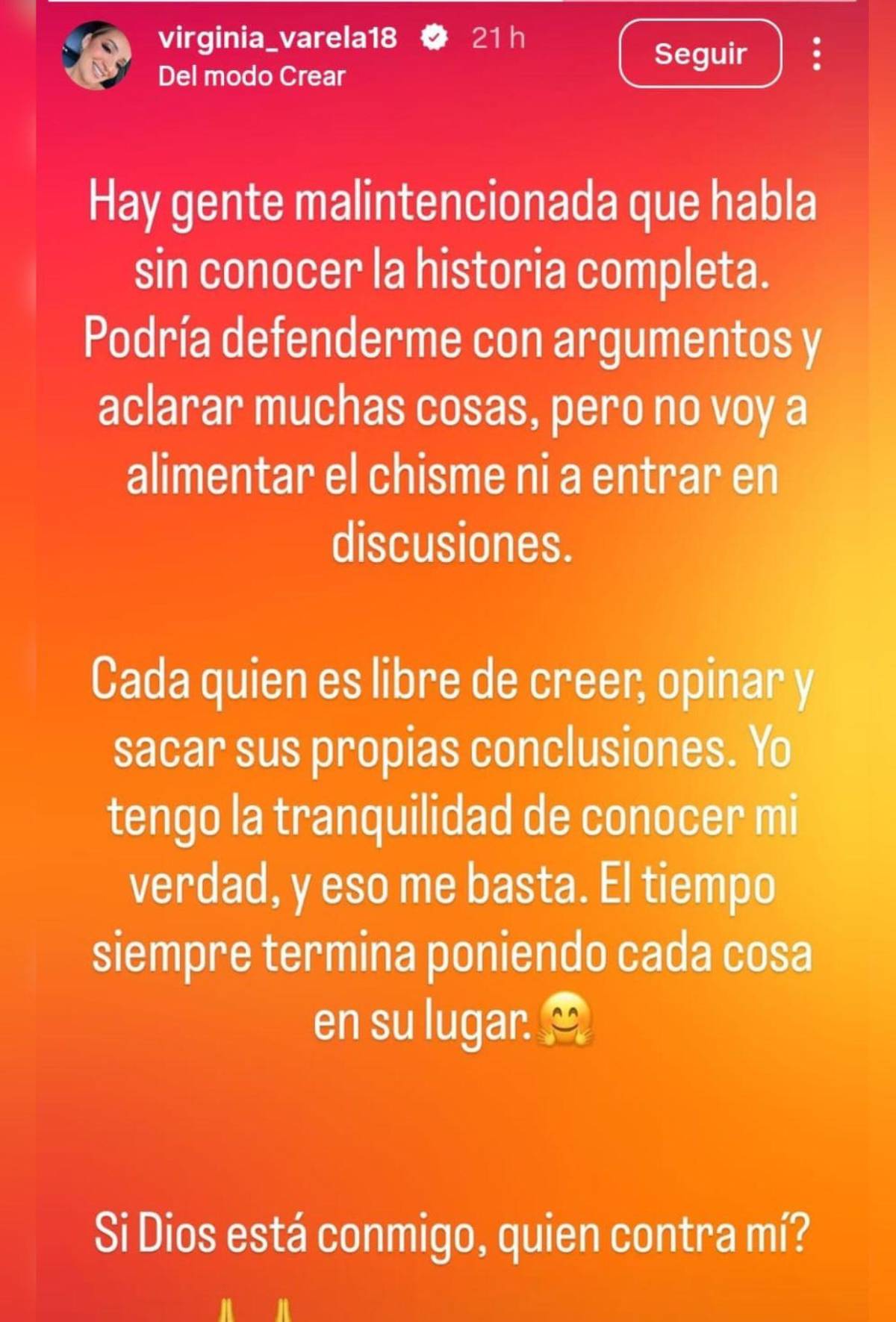 ¿Confirmada separación con Emilio Izaguirre? Virginia Varela se pronuncia: Tengo la tranquilidad...